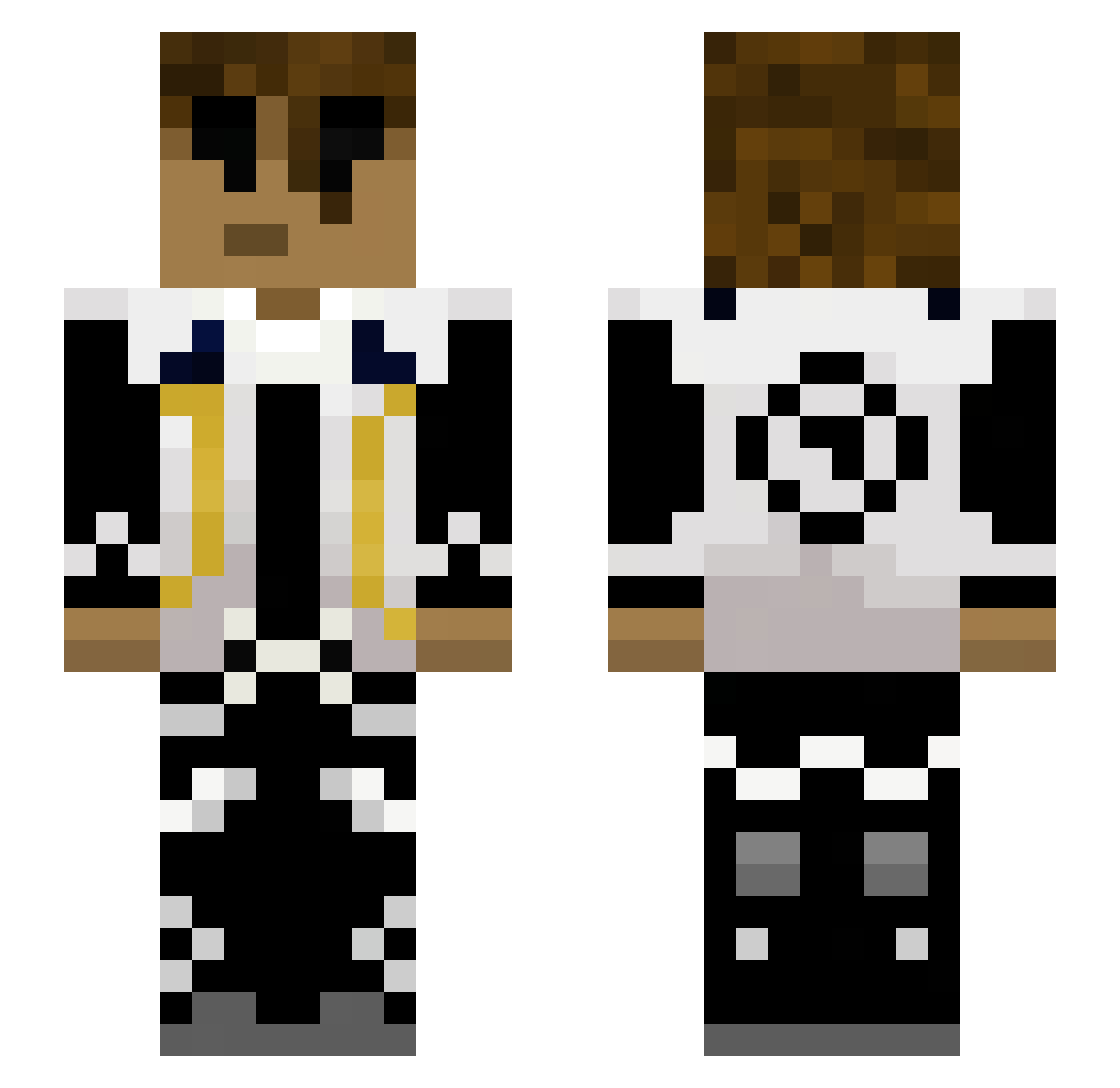 NachosLit Minecraft skin, front and back view