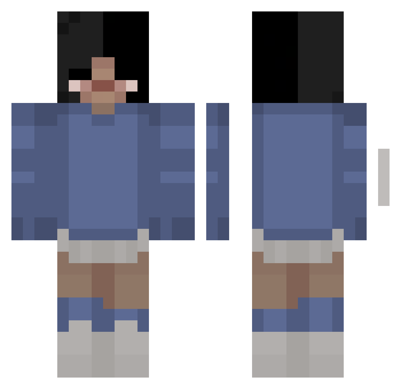 M3uhh_ Minecraft skin, front and back view