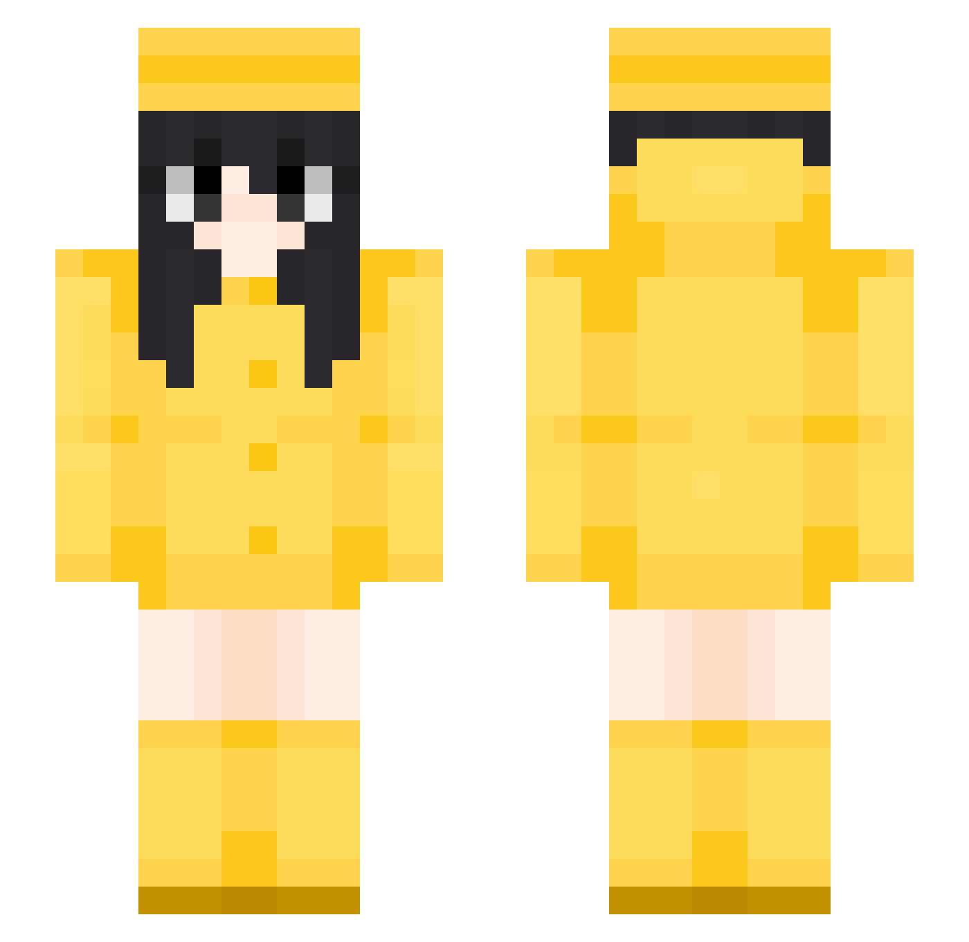 fartface Minecraft skin, front and back view