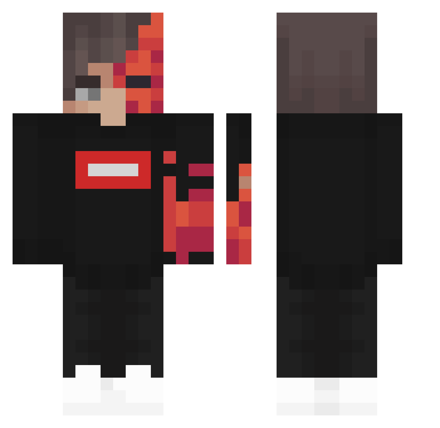 ShinXTzy Minecraft skin, front and back view