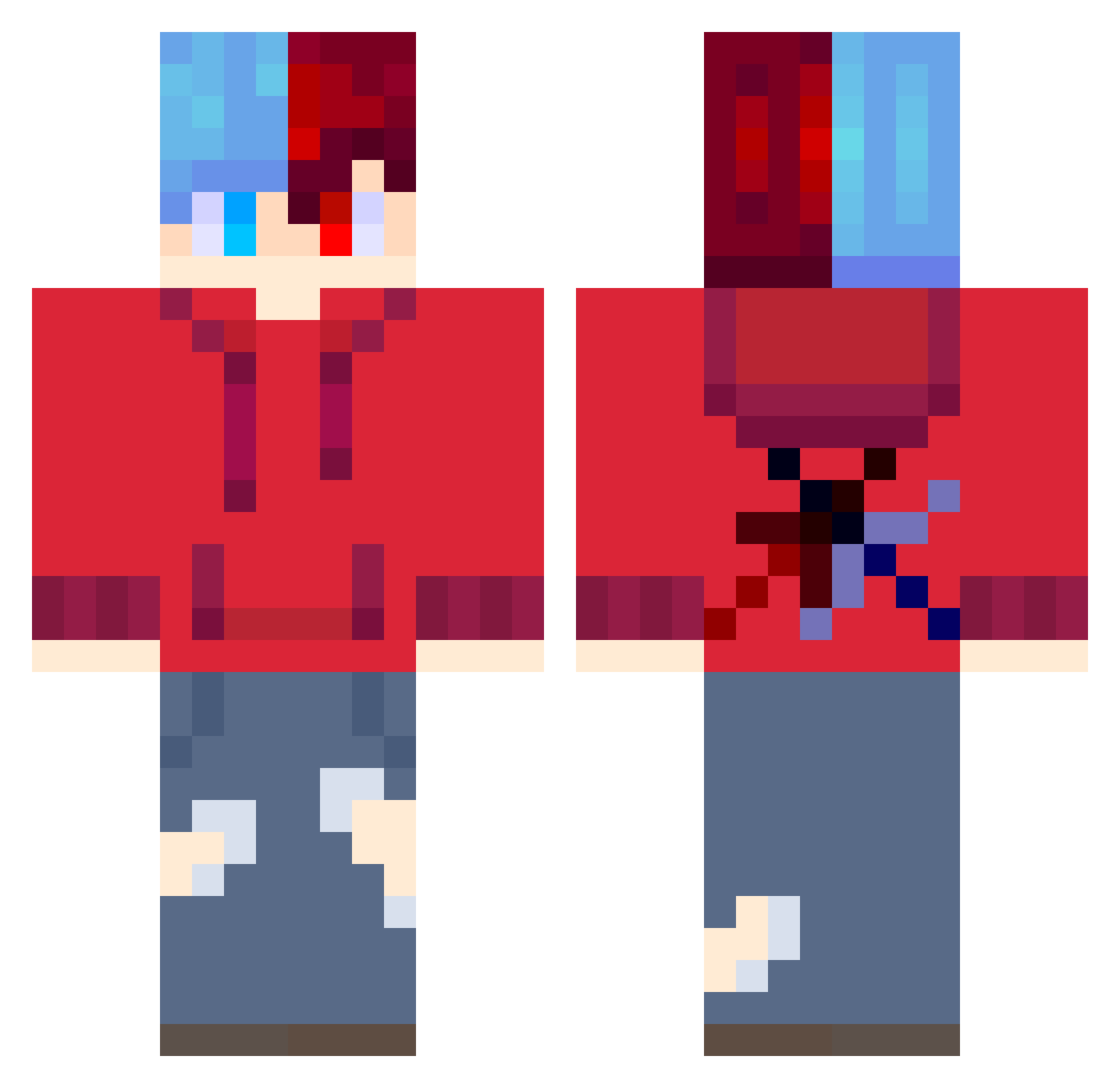Litto5050 Minecraft skin, front and back view