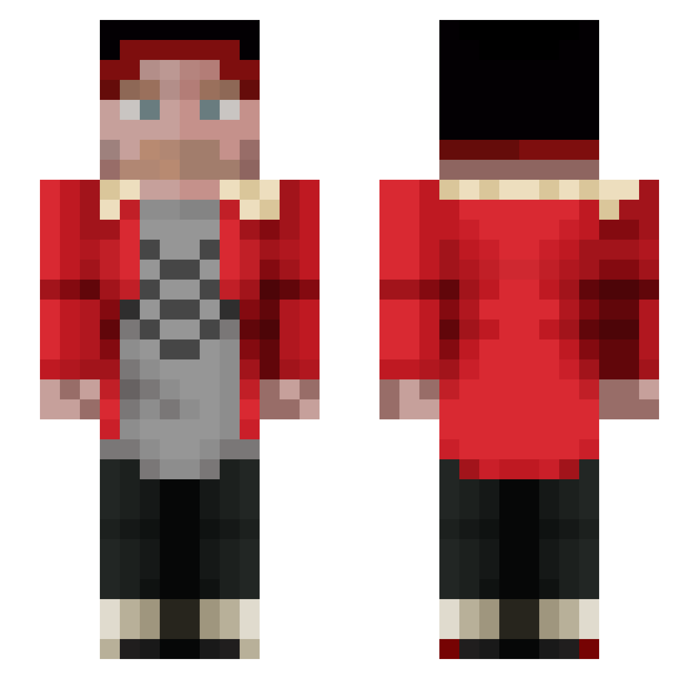 twojaBrat Minecraft skin, front and back view