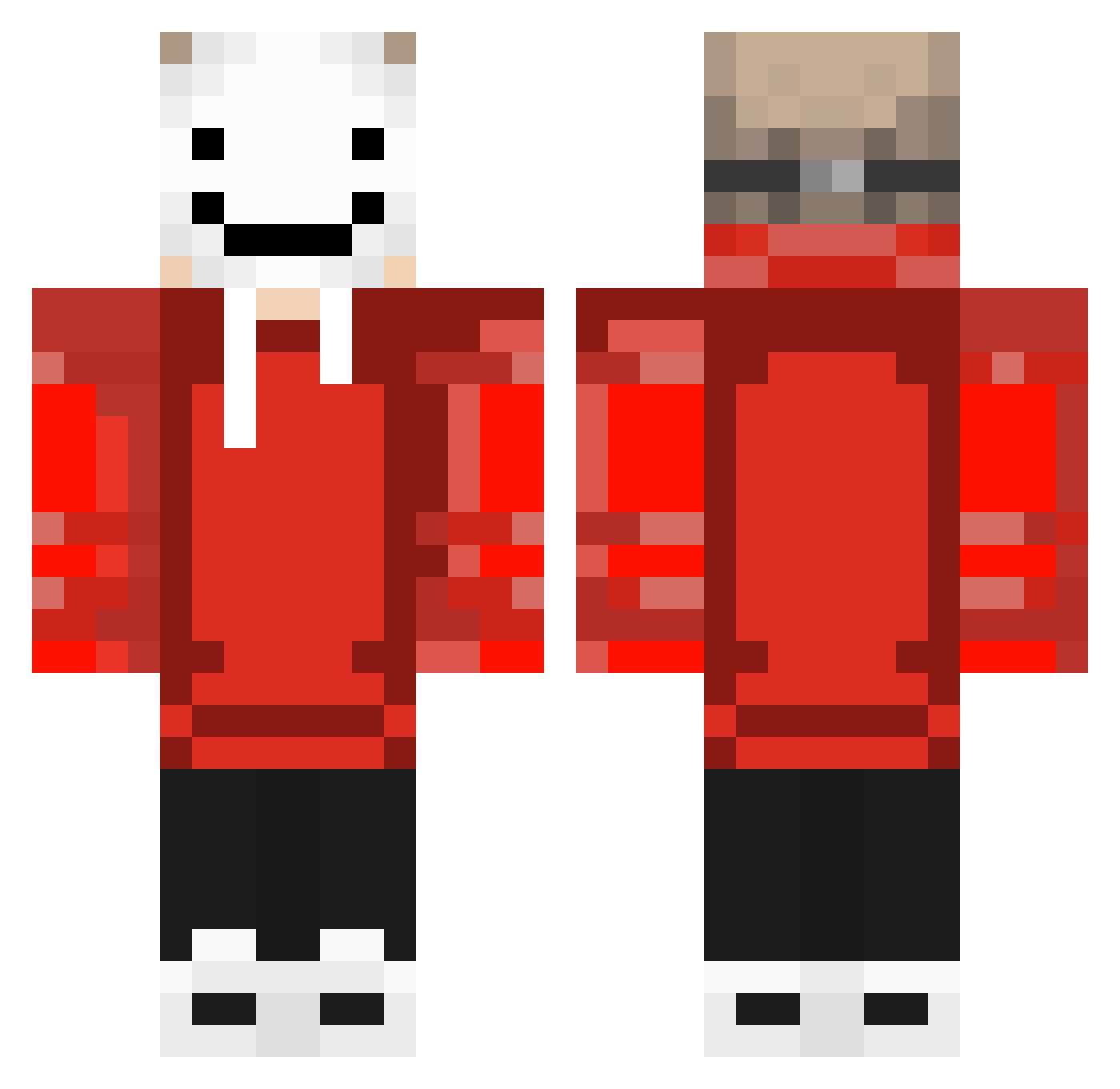 MeguminX_ Minecraft skin, front and back view
