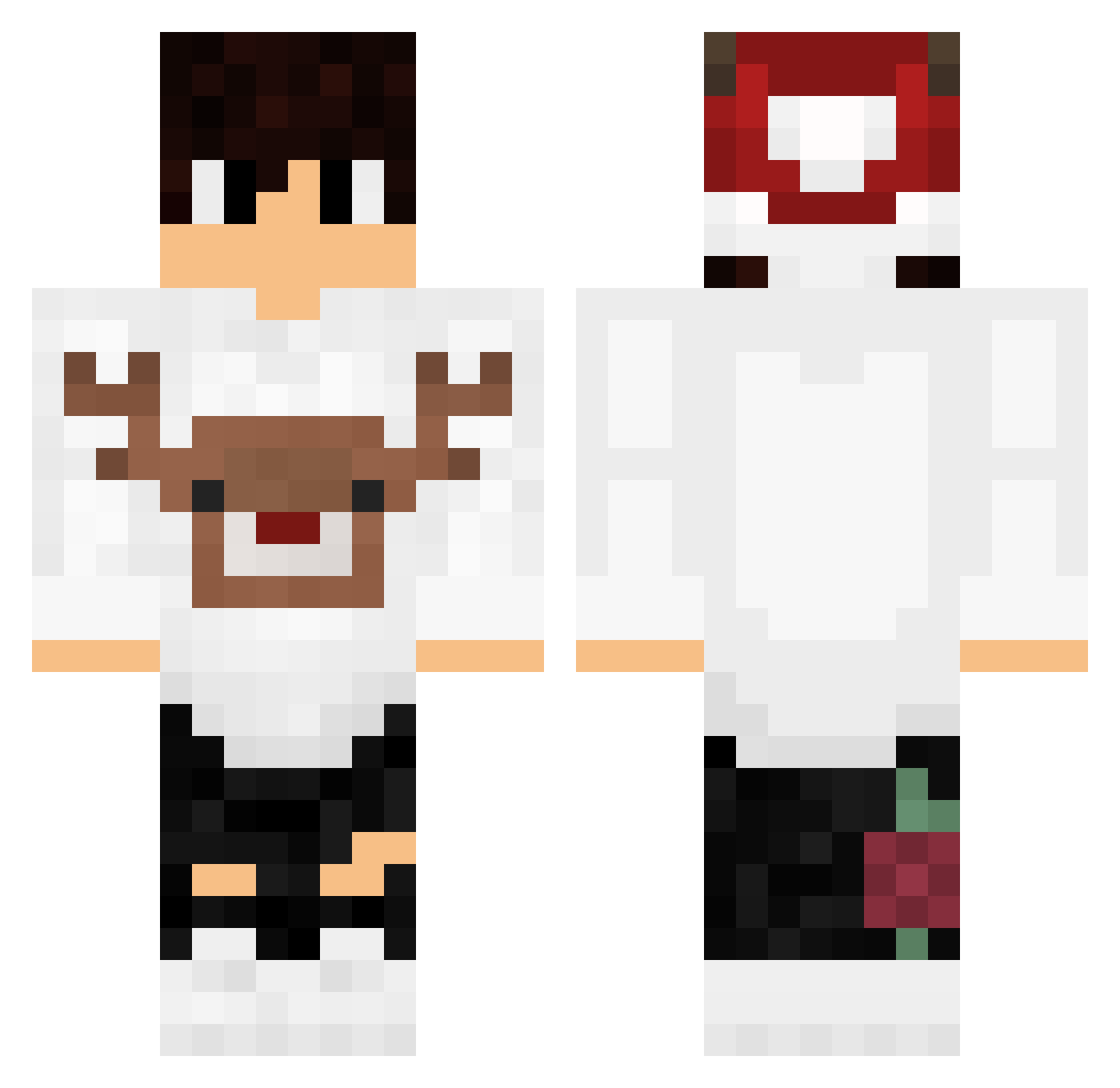 AlexBZicker Minecraft skin, front and back view