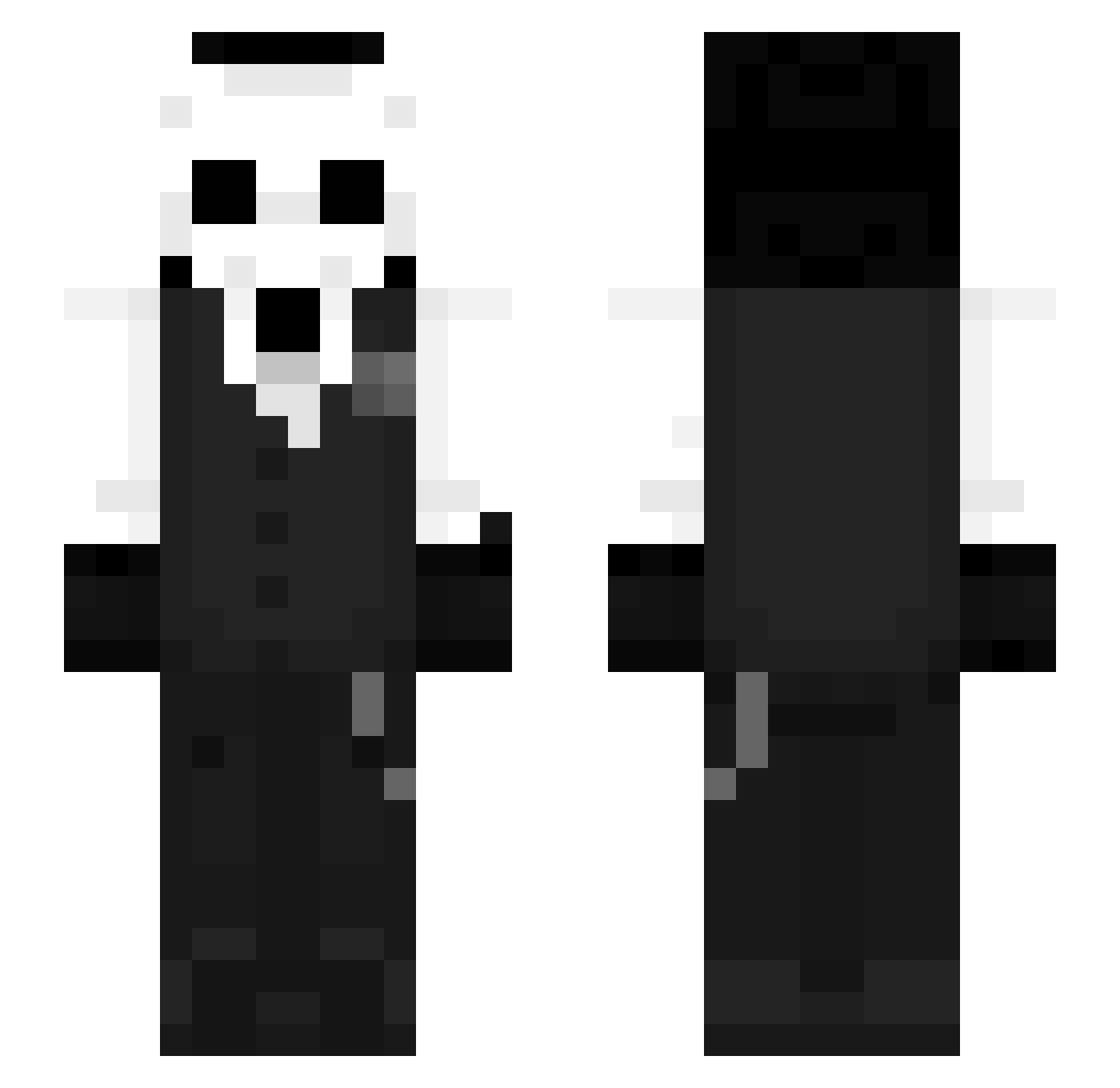 quartzyyyyy Minecraft skin, front and back view