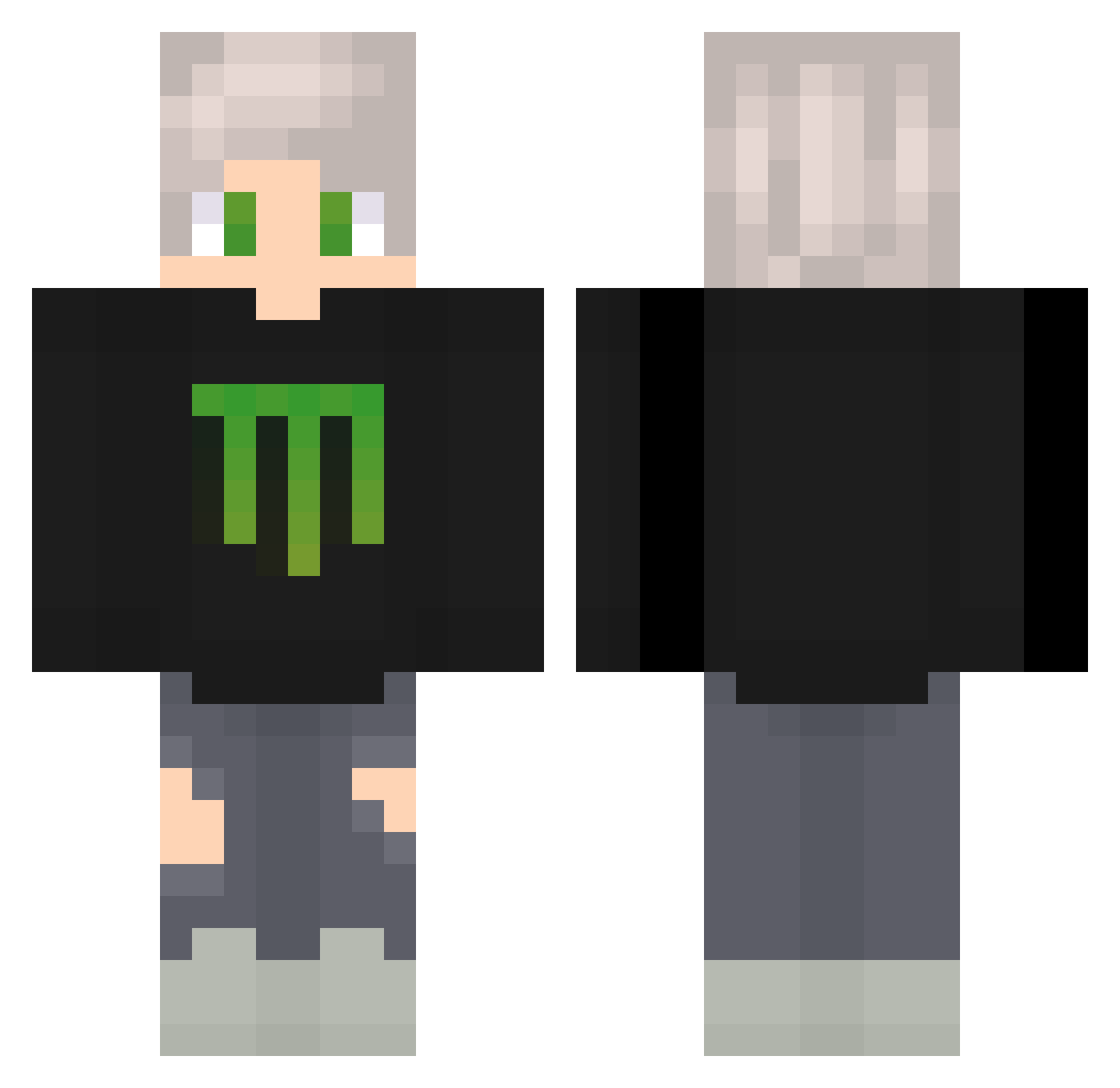ohRickyy Minecraft skin, front and back view