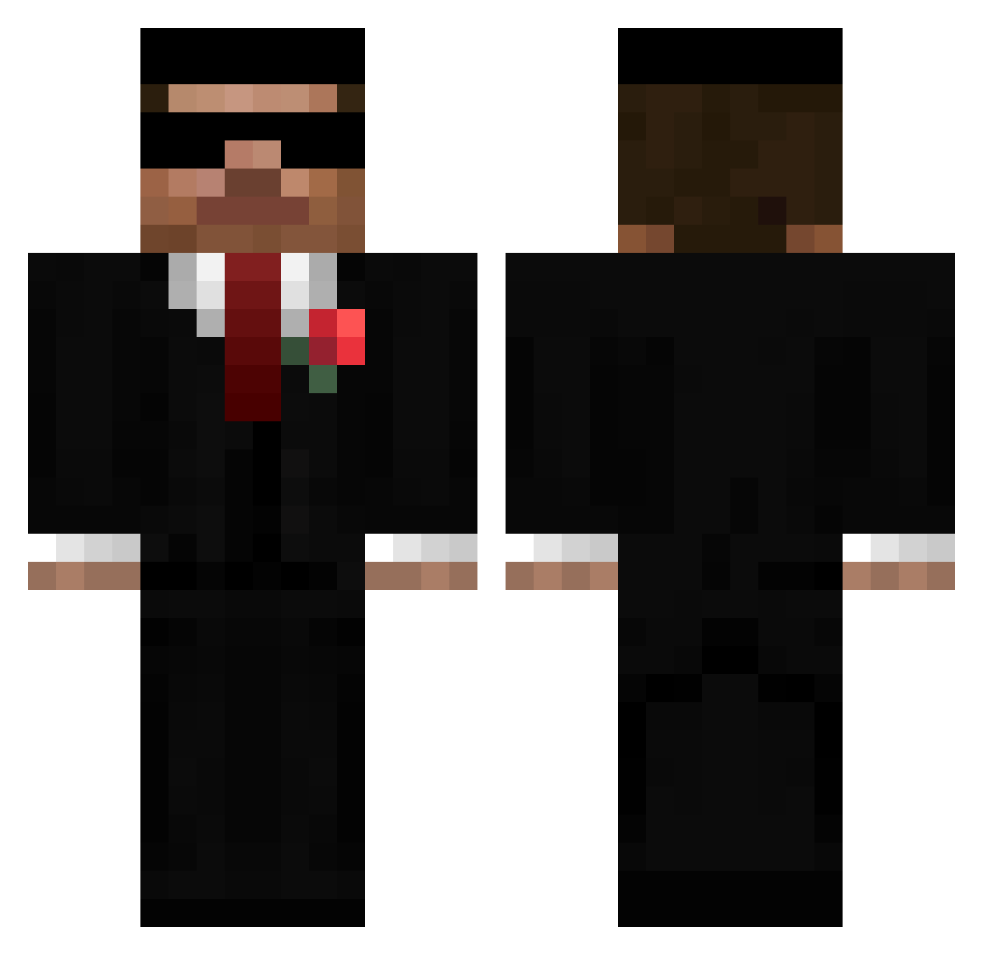 Moooooooooo825 Minecraft skin, front and back view