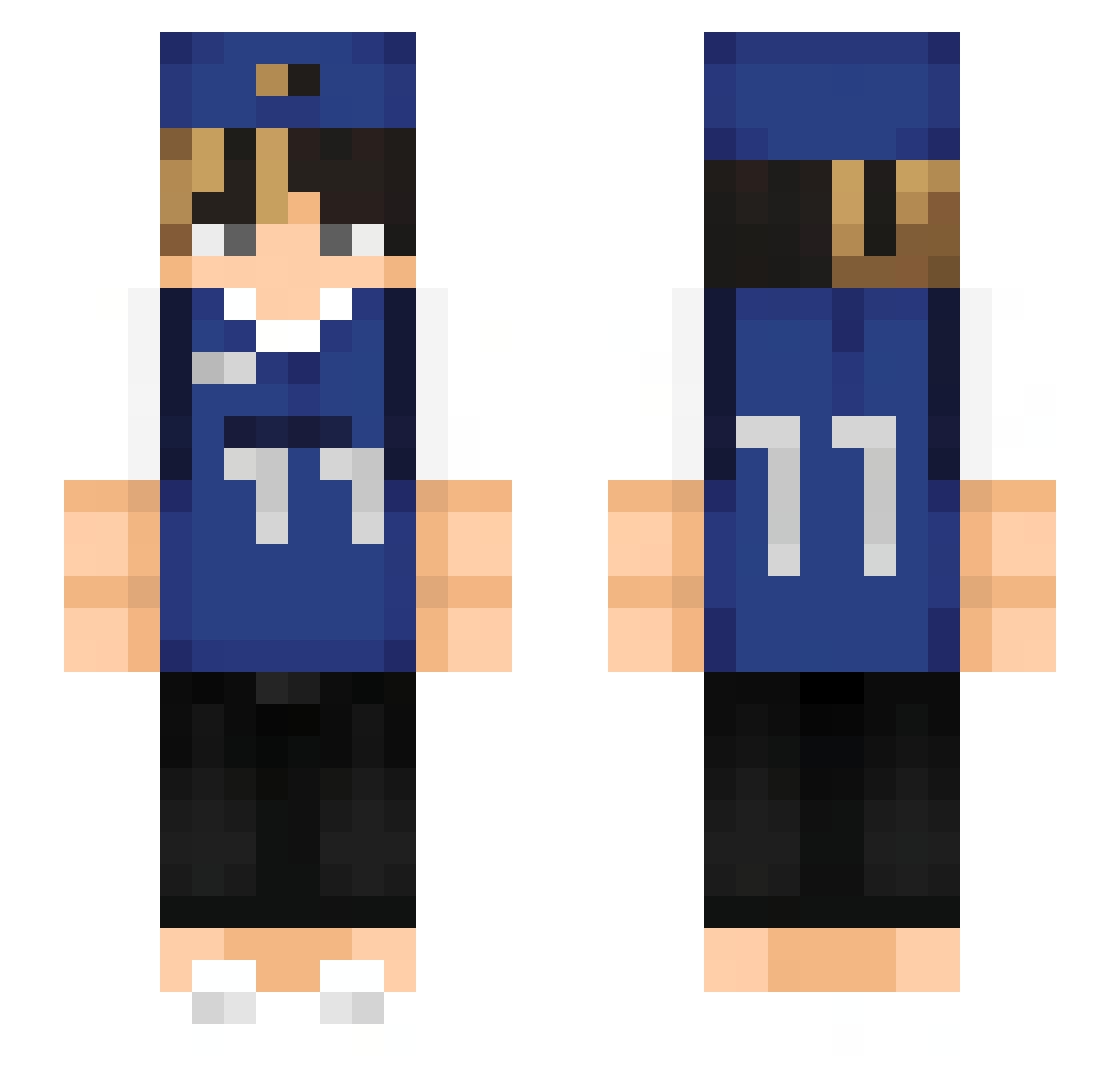 BandoBoai Minecraft skin, front and back view