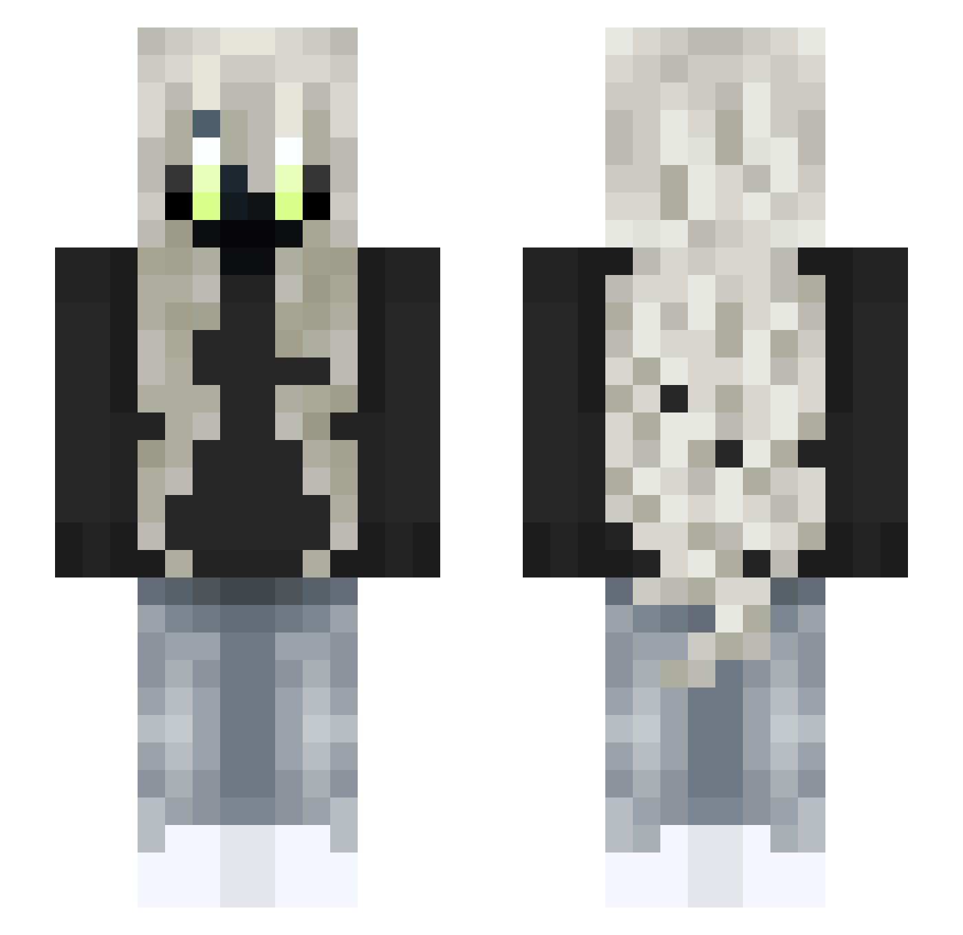 Arothell Minecraft skin, front and back view