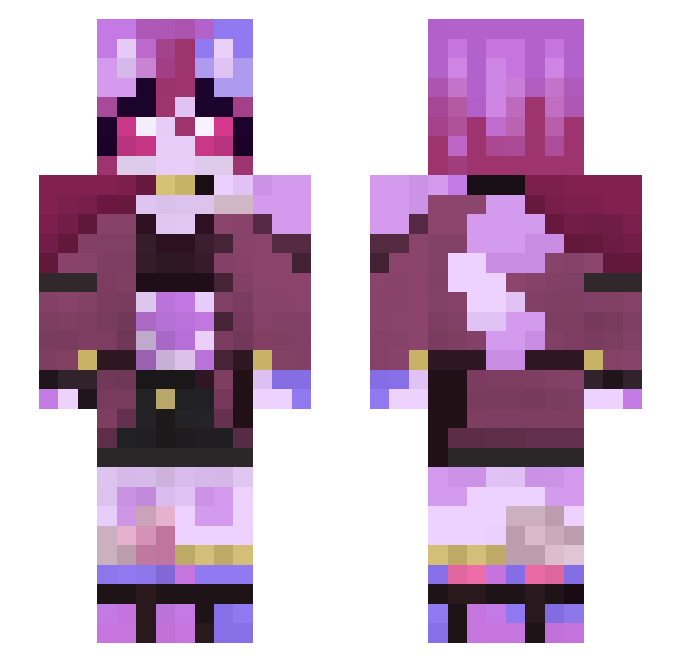 tjbs1213 Minecraft skin, front and back view