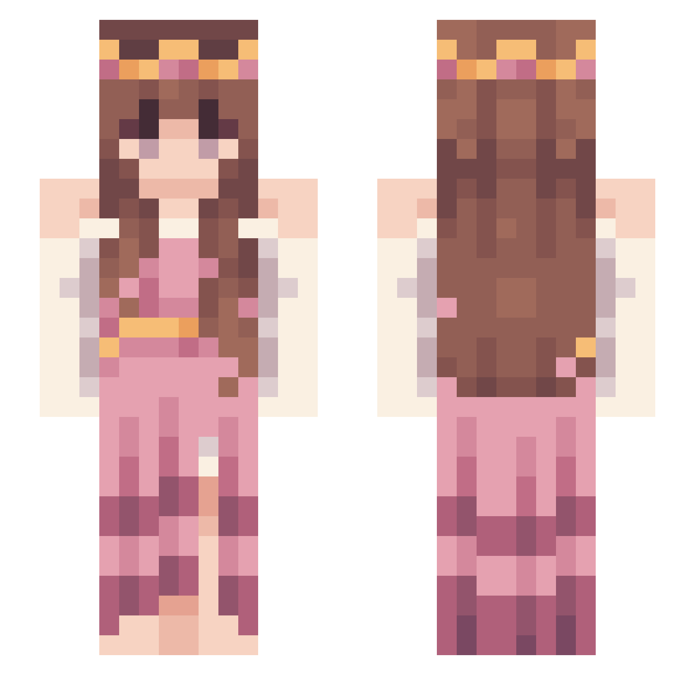 Ch0c0late_M1lk_ Minecraft skin, front and back view