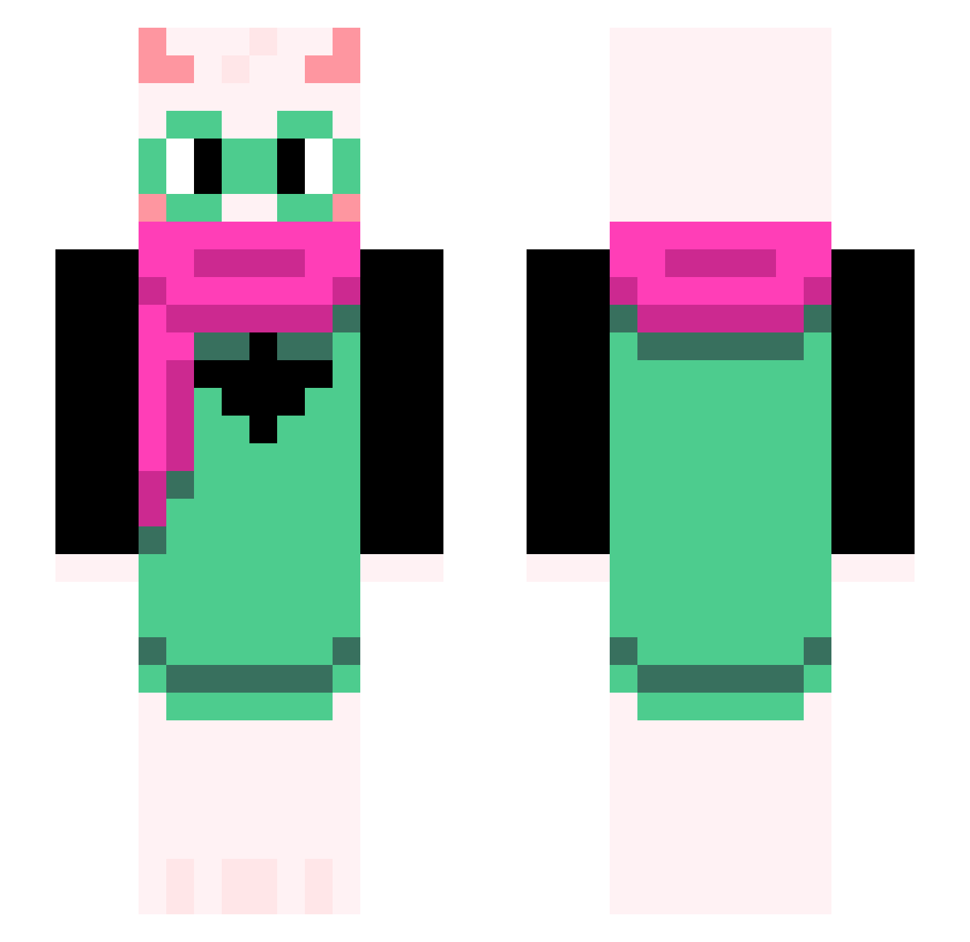 floorsucculent Minecraft skin, front and back view