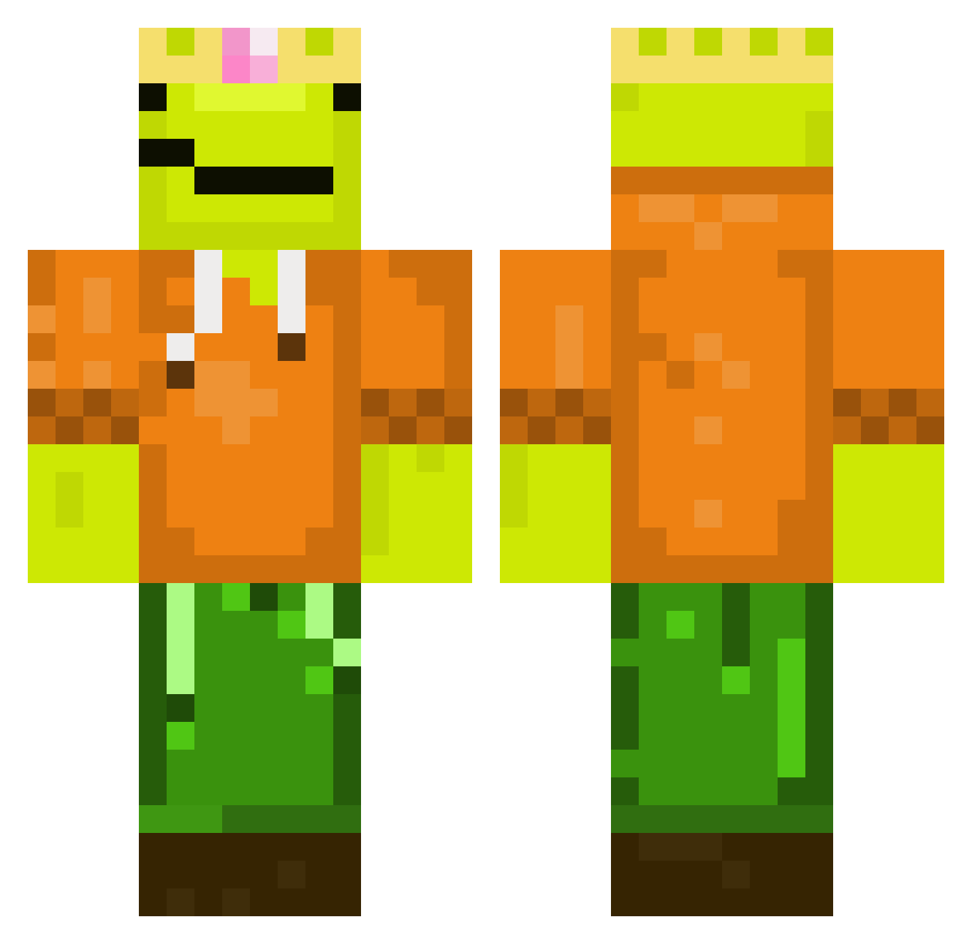 Mata0101 Minecraft skin, front and back view