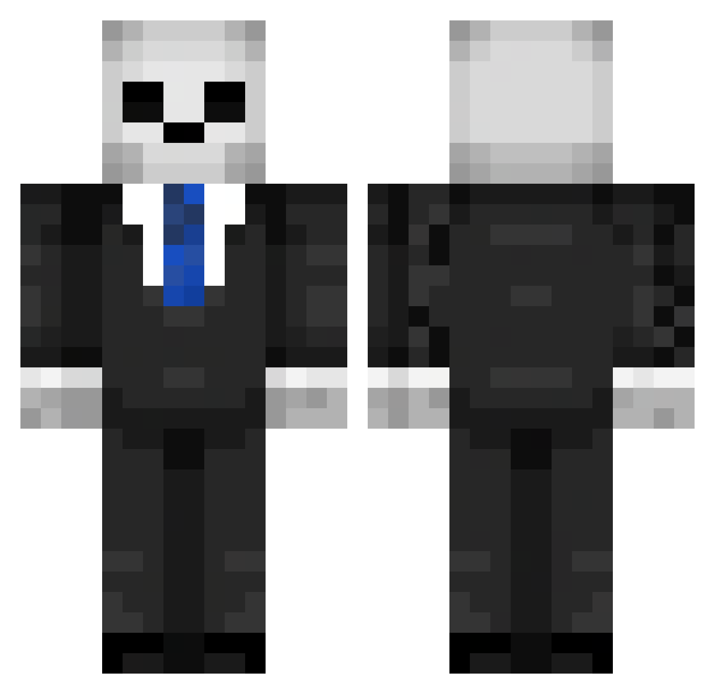 Karcosa Minecraft skin, front and back view