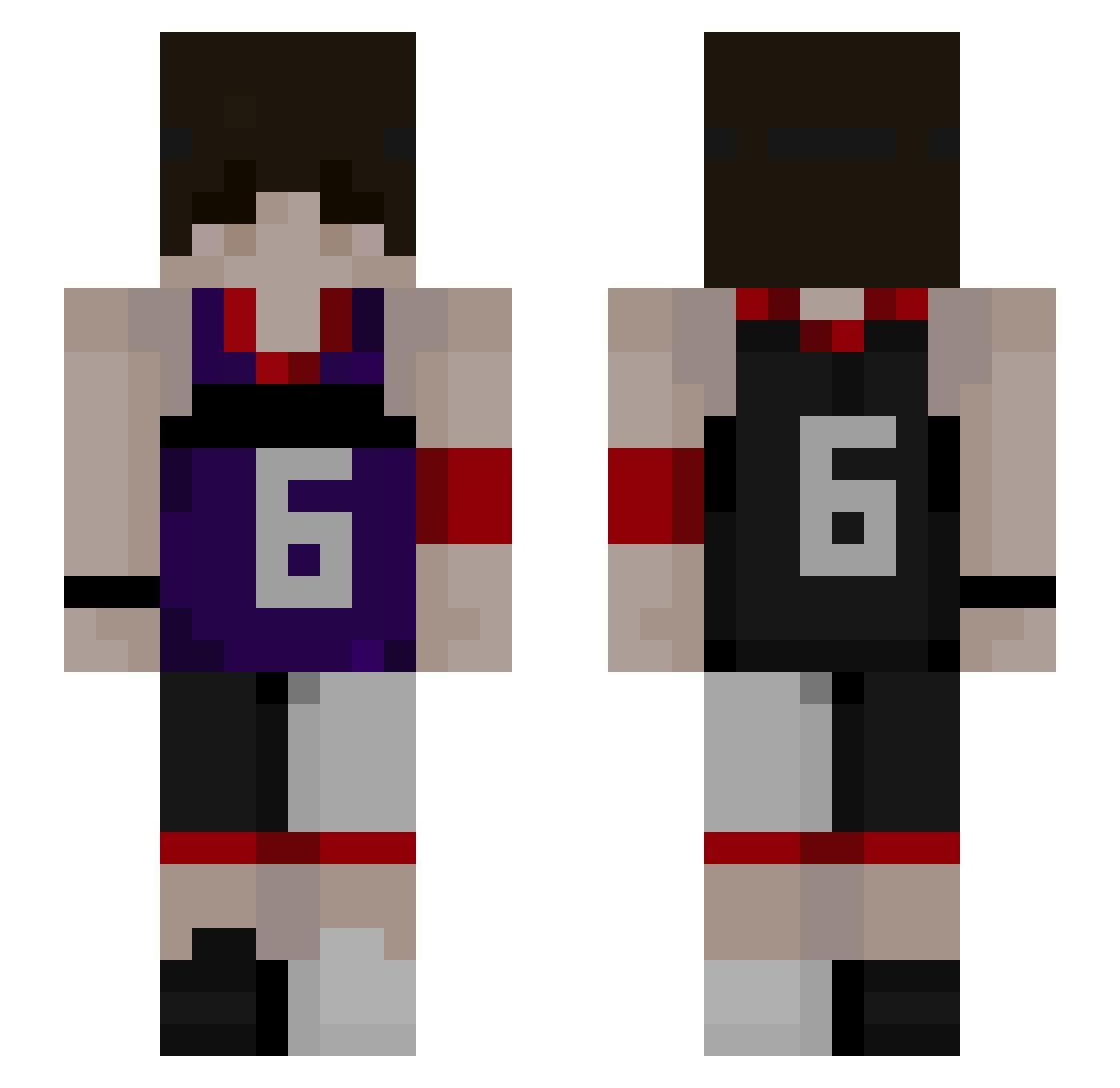 ysbs Minecraft skin, front and back view