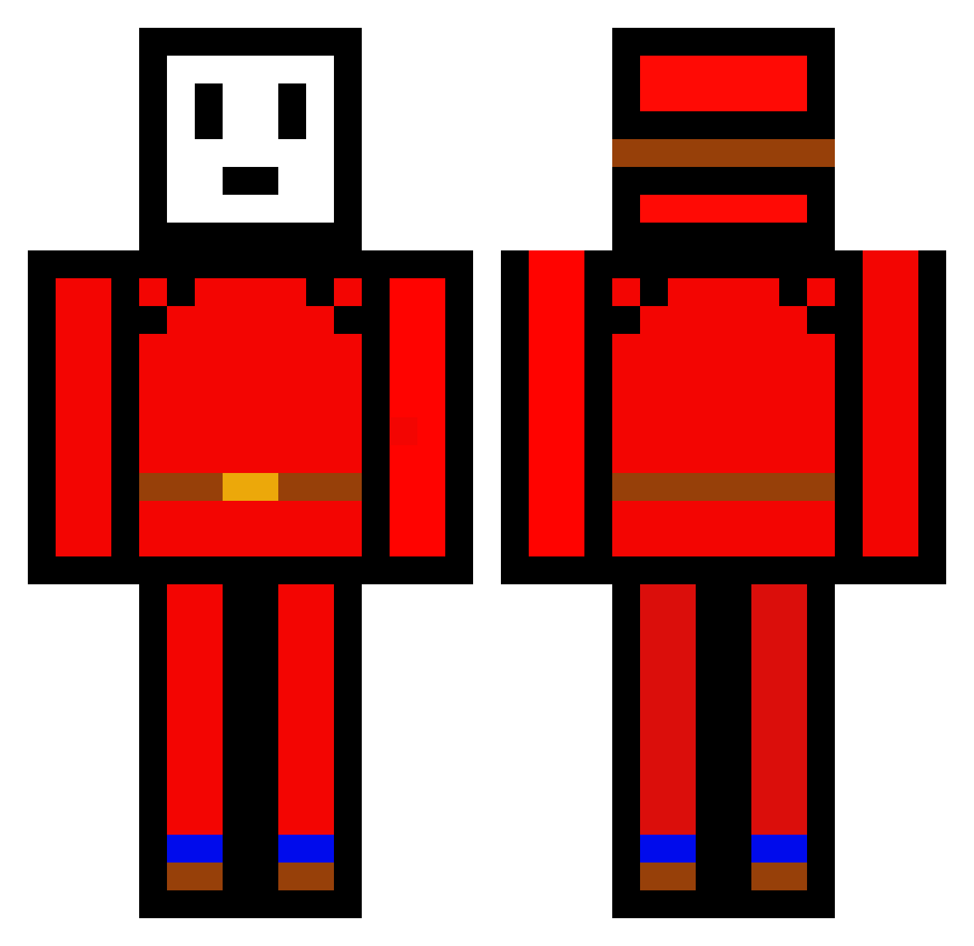 AkiimboSlice Minecraft skin, front and back view