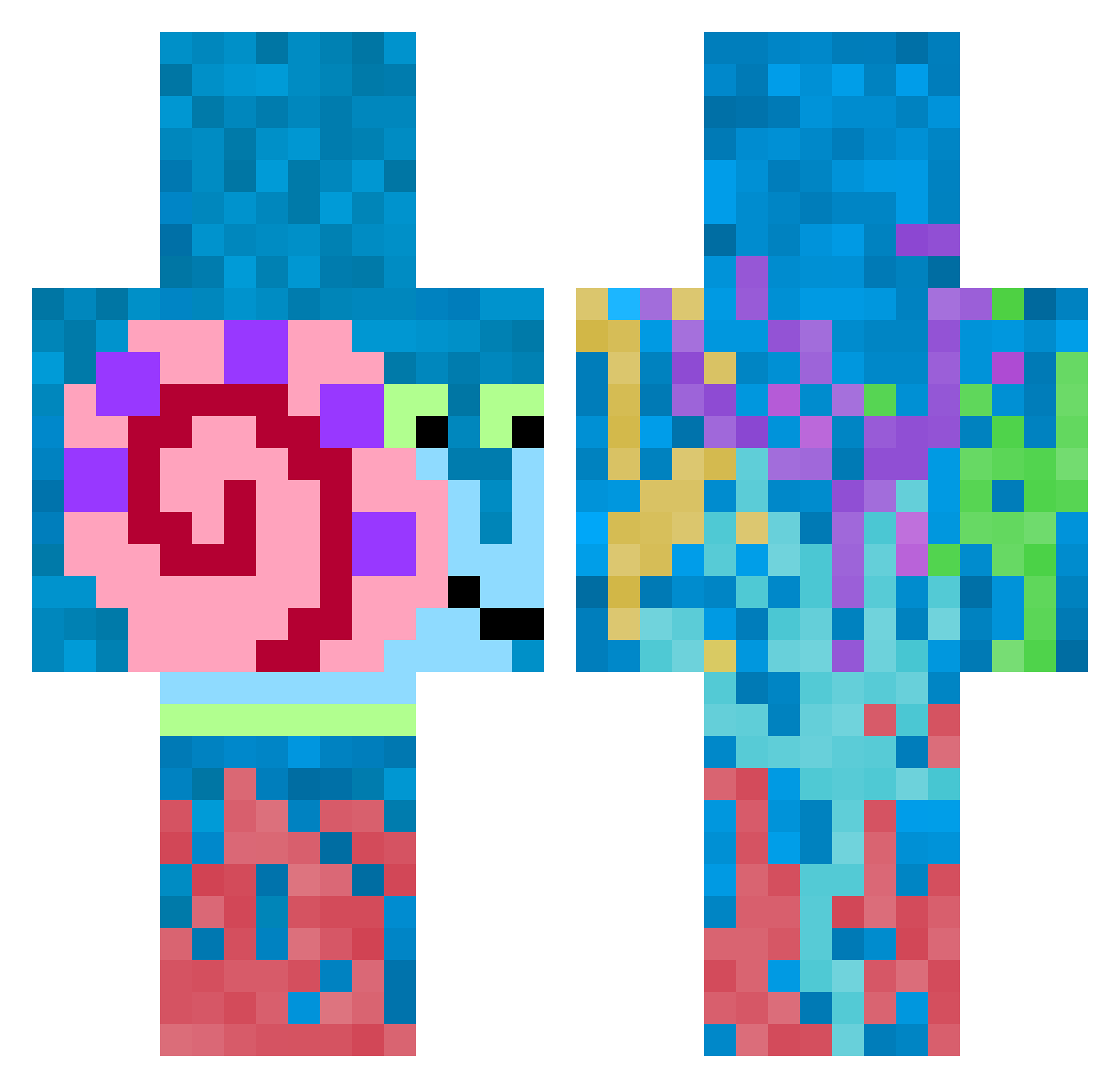 taziee Minecraft skin, front and back view