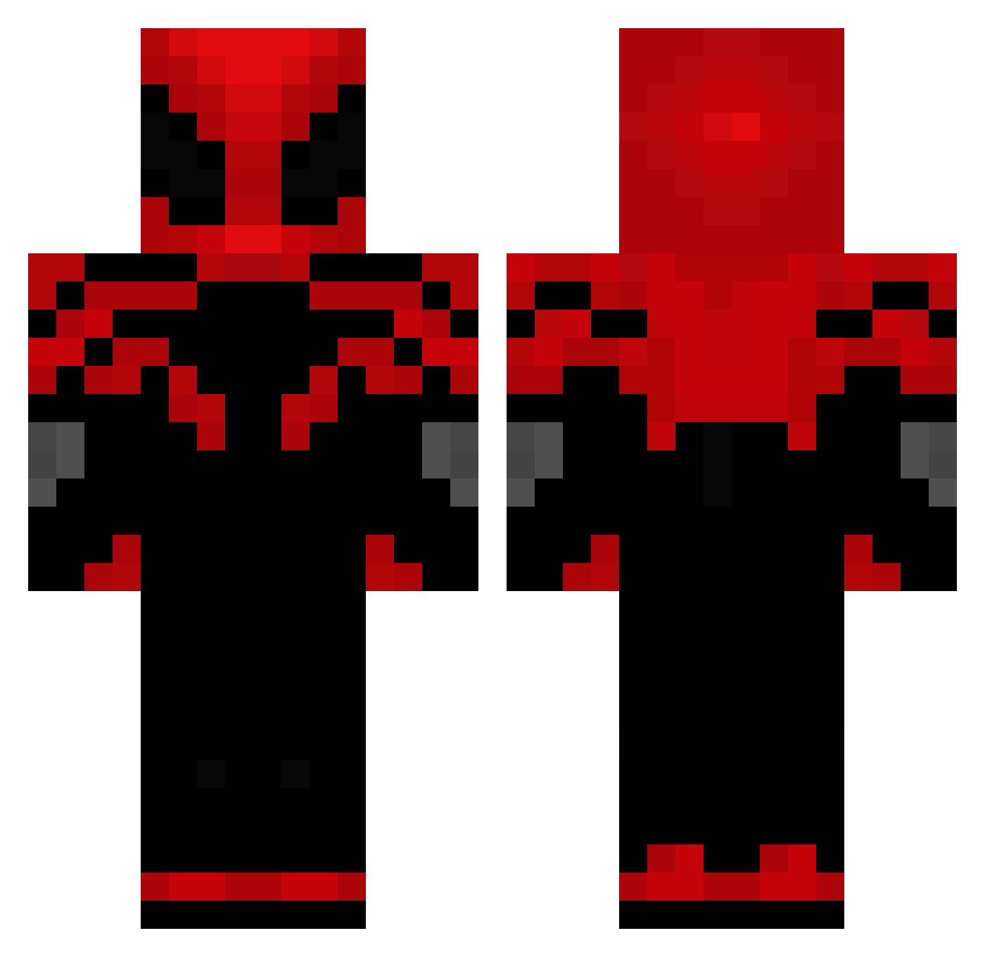 TheeJoker Minecraft skin, front and back view