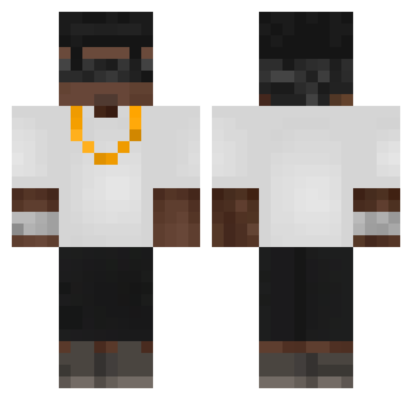 zwaantjemiep Minecraft skin, front and back view