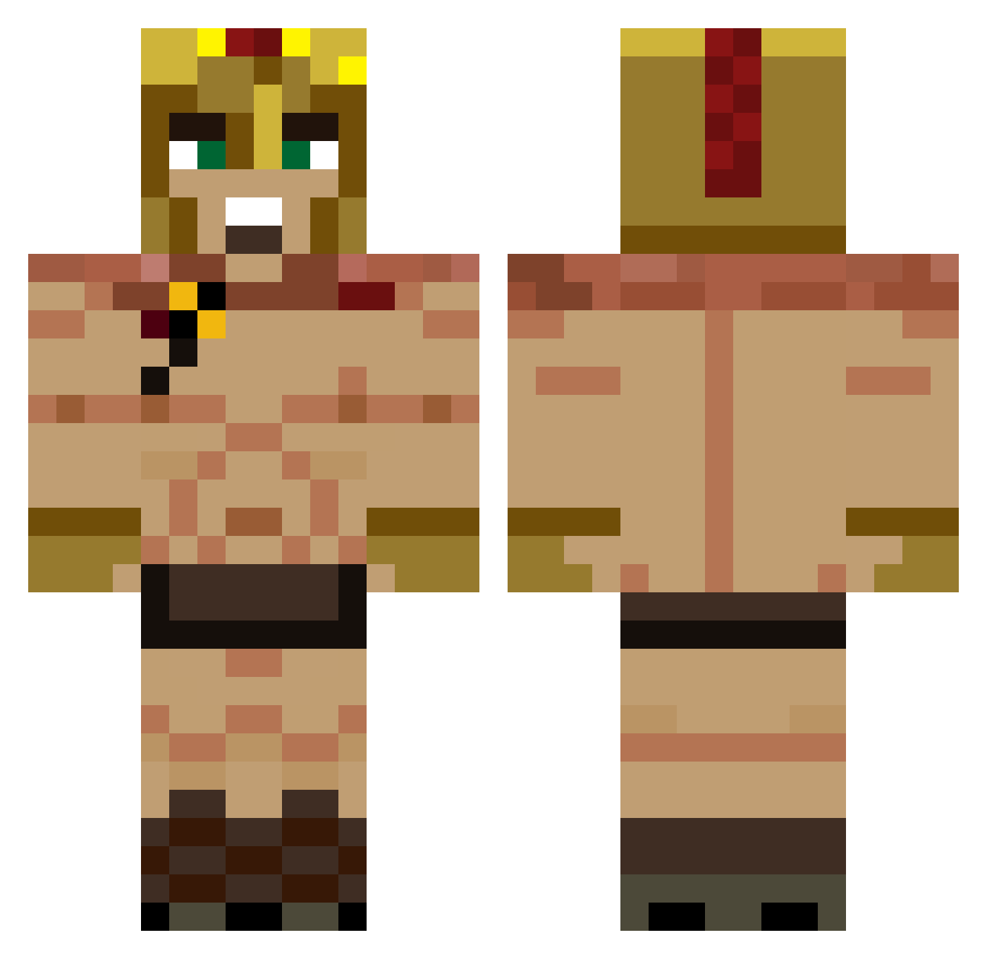 Nut_Loop Minecraft skin, front and back view