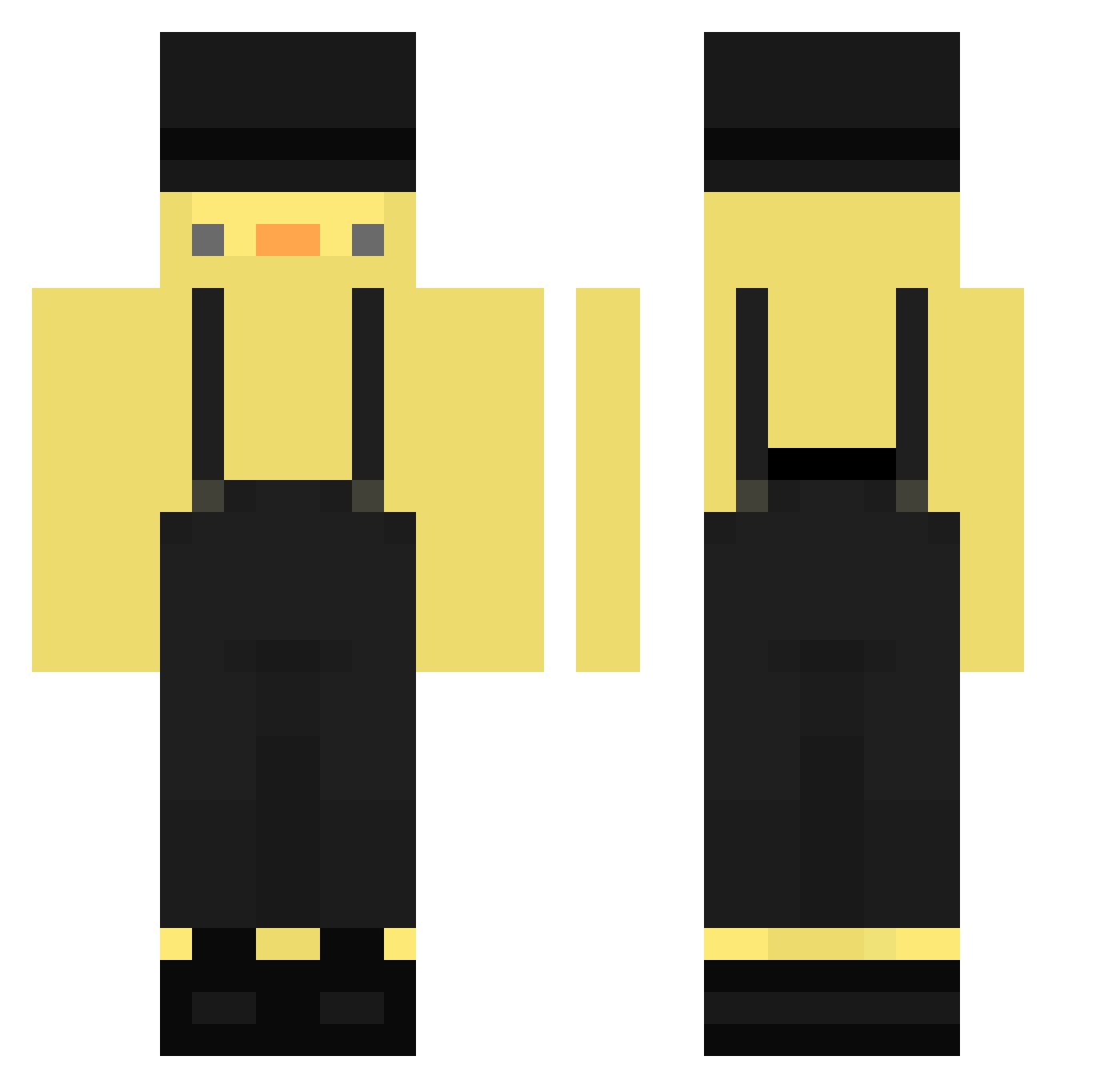 morgan508 Minecraft skin, front and back view