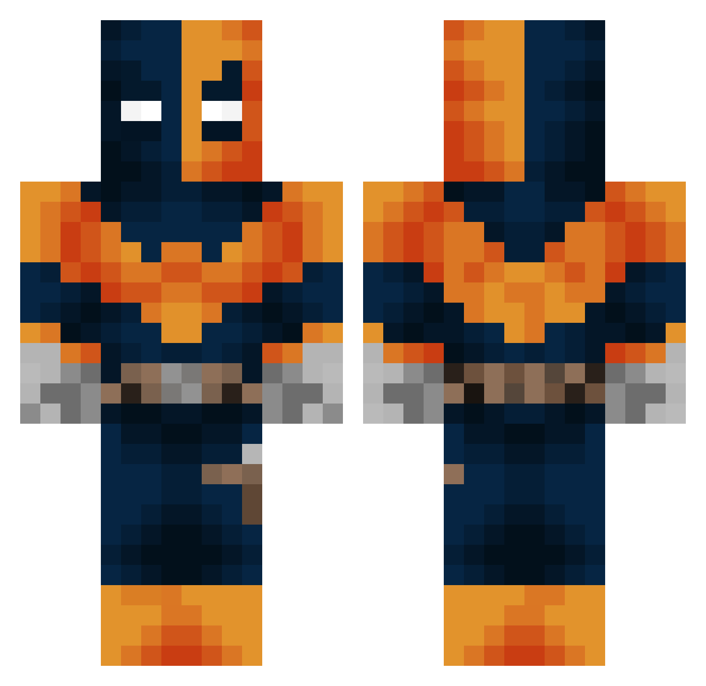 DeathwingGames Minecraft skin, front and back view