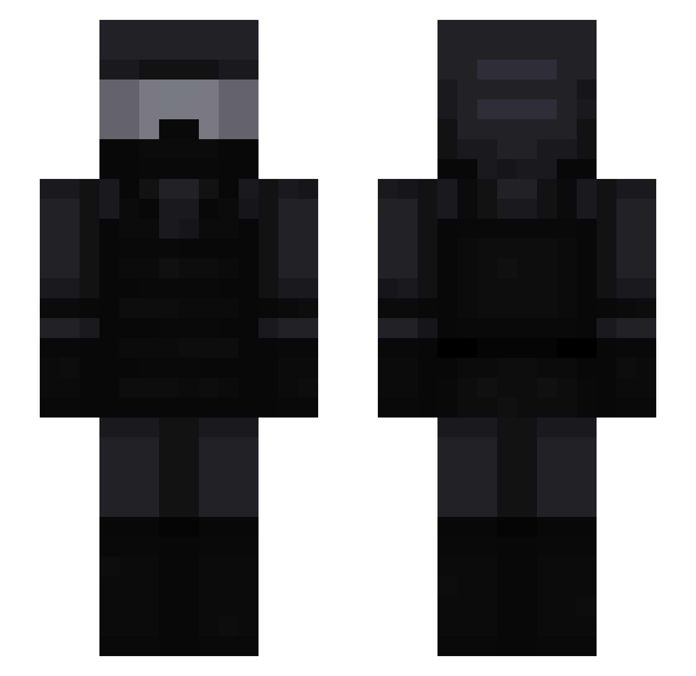 woont Minecraft skin, front and back view