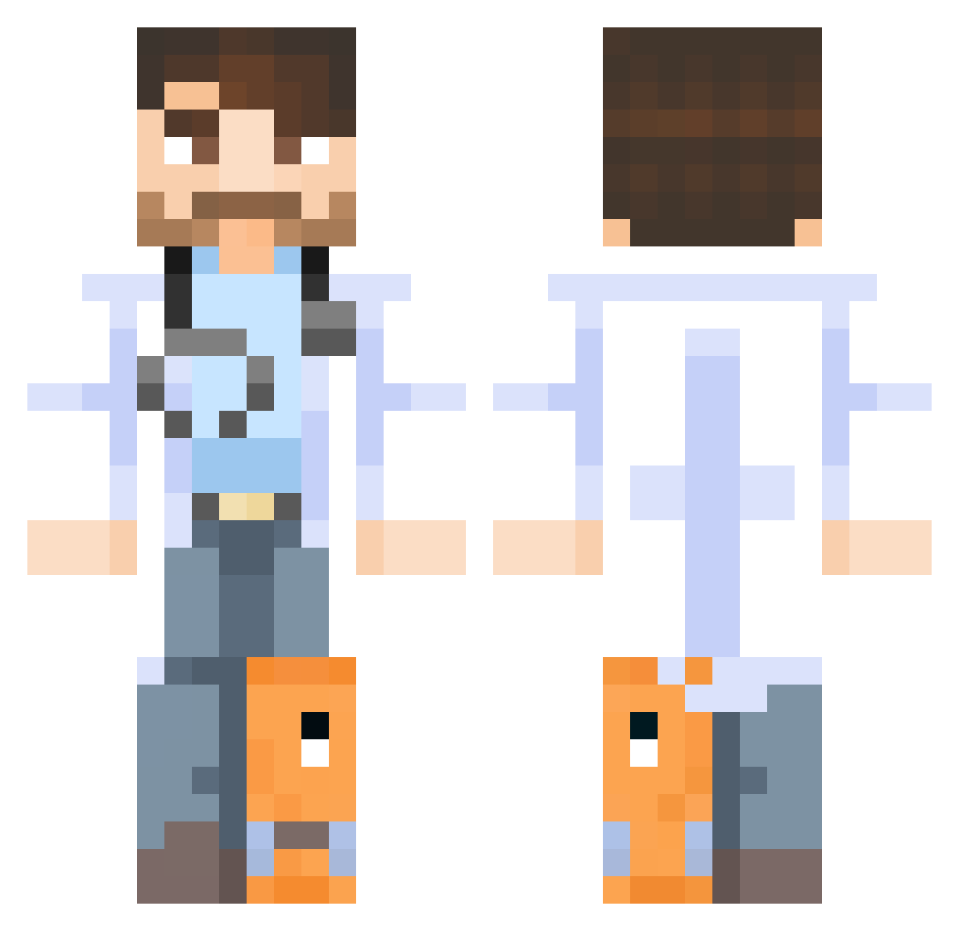 jpodelicia Minecraft skin, front and back view