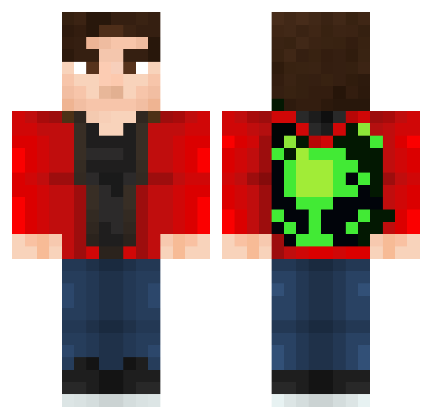 sus_among_us_1 Minecraft skin, front and back view