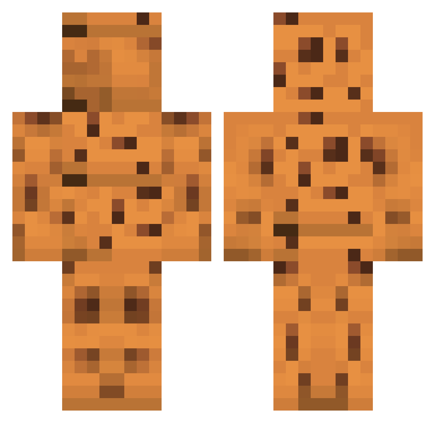 zerprob Minecraft skin, front and back view