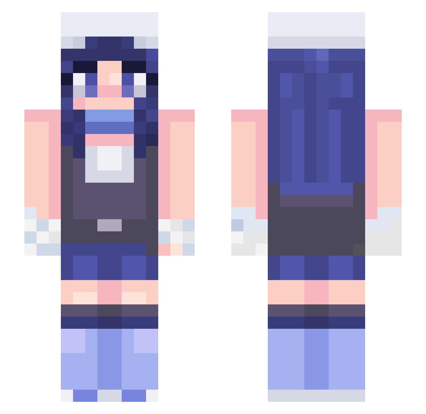 Gospelly Minecraft skin, front and back view