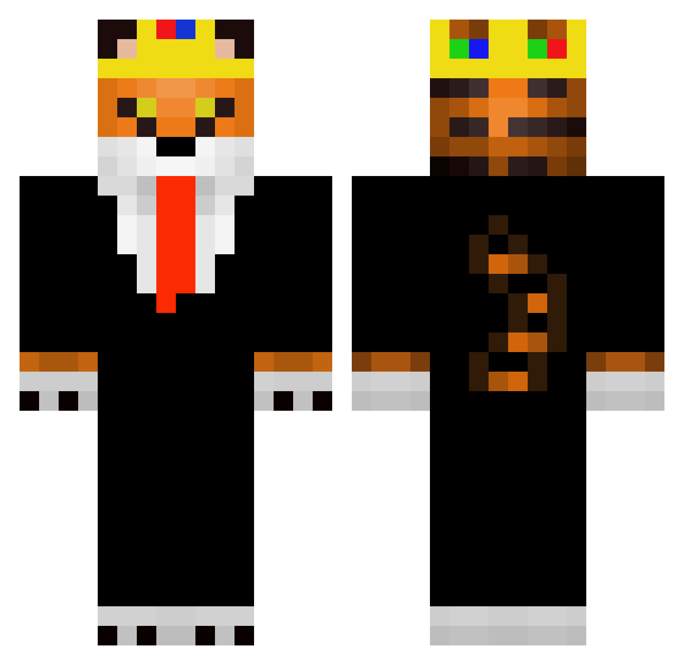 clxdyrizz Minecraft skin, front and back view