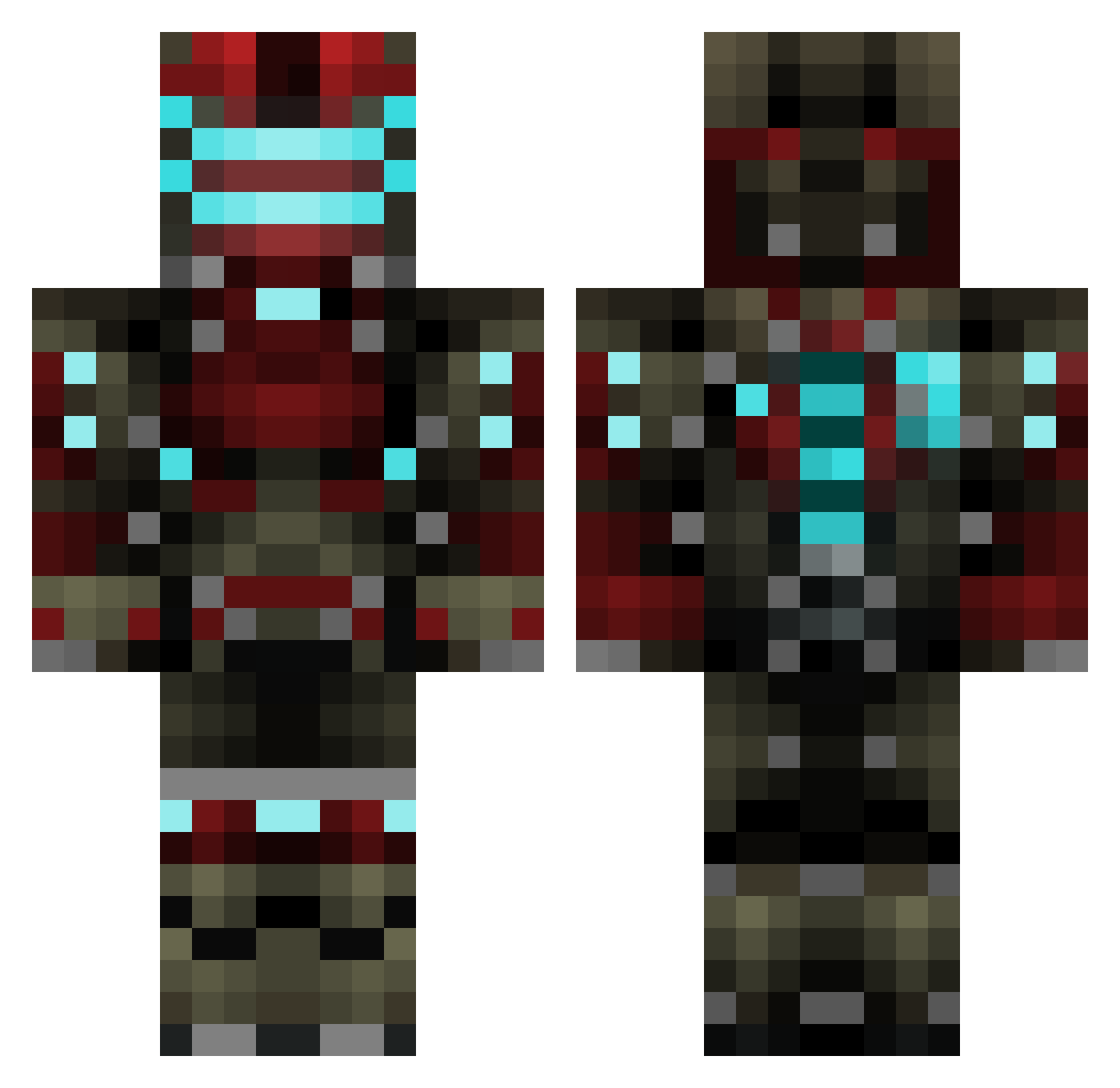 Z1NX_1 Minecraft skin, front and back view