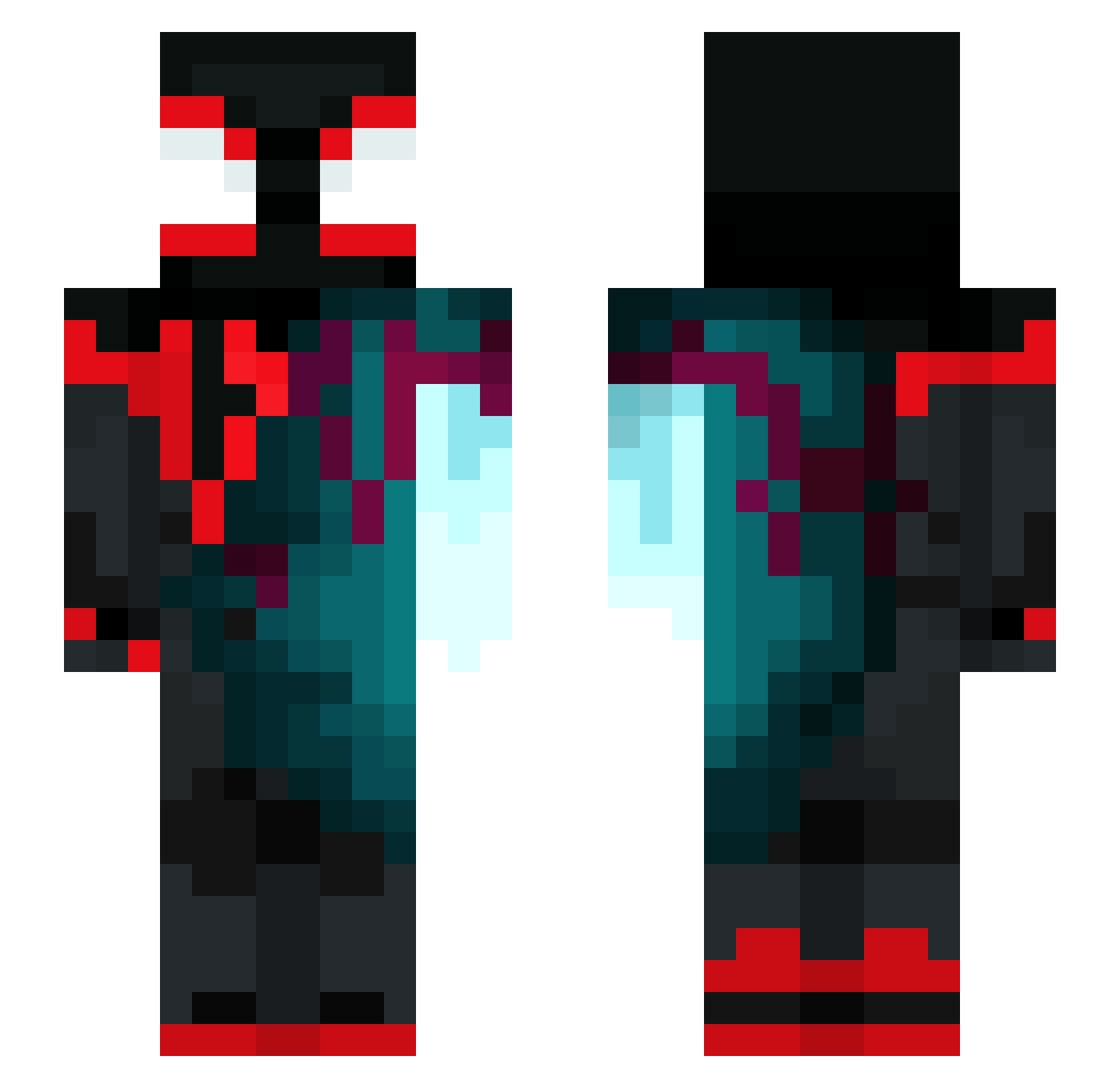pppaul28 Minecraft skin, front and back view