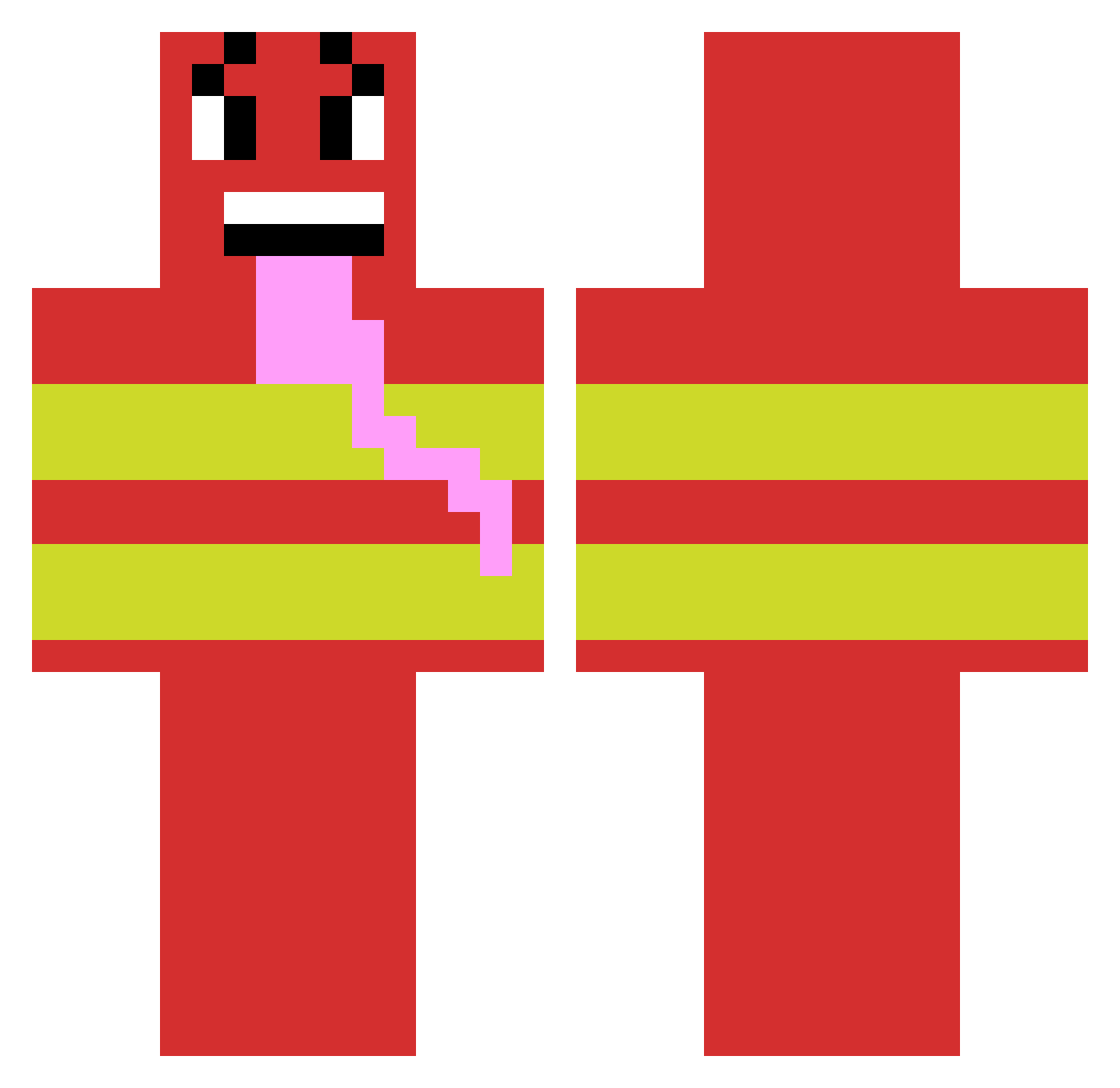 NuttyTurd Minecraft skin, front and back view