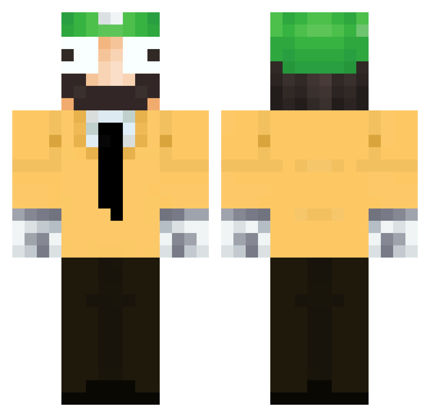 TheGoatedDream Minecraft skin, front and back view