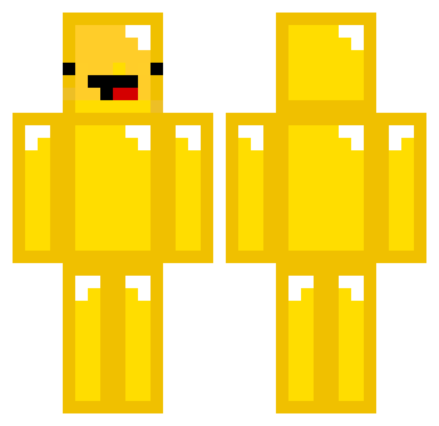xXxLolAndreixXx Minecraft skin, front and back view