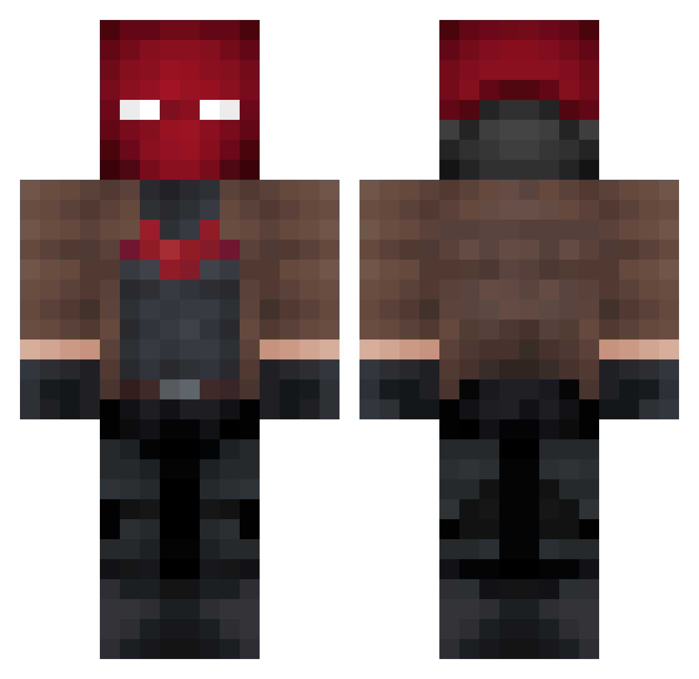 welford47 Minecraft skin, front and back view