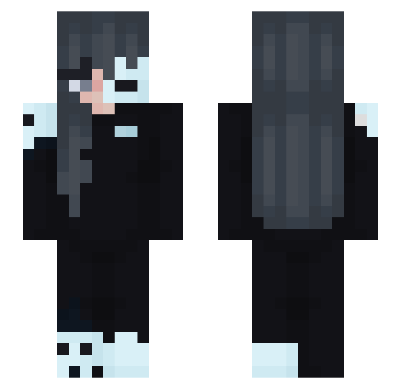 PokemonLady Minecraft skin, front and back view