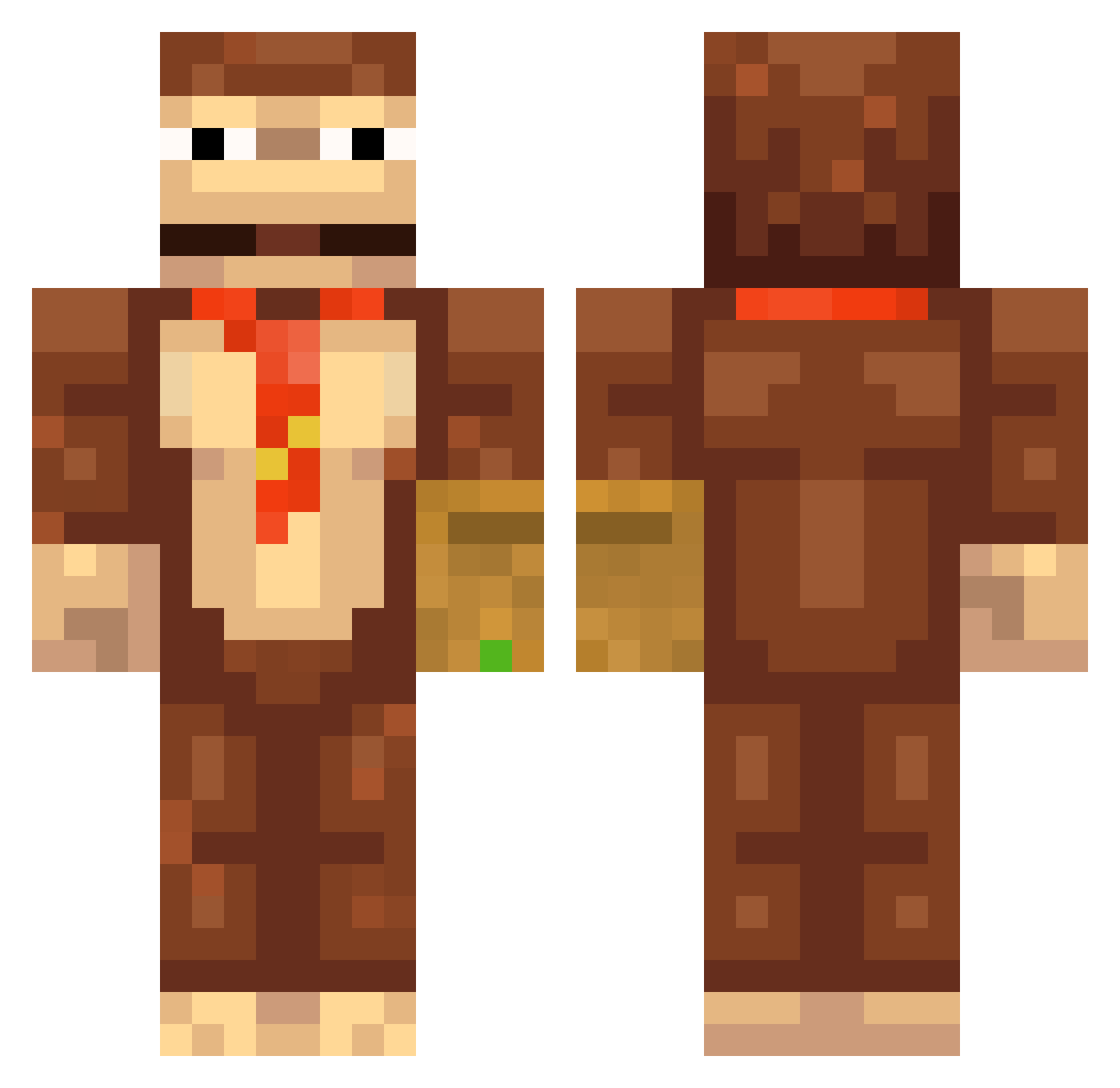 Jaxk_yKNO4q2 Minecraft skin, front and back view