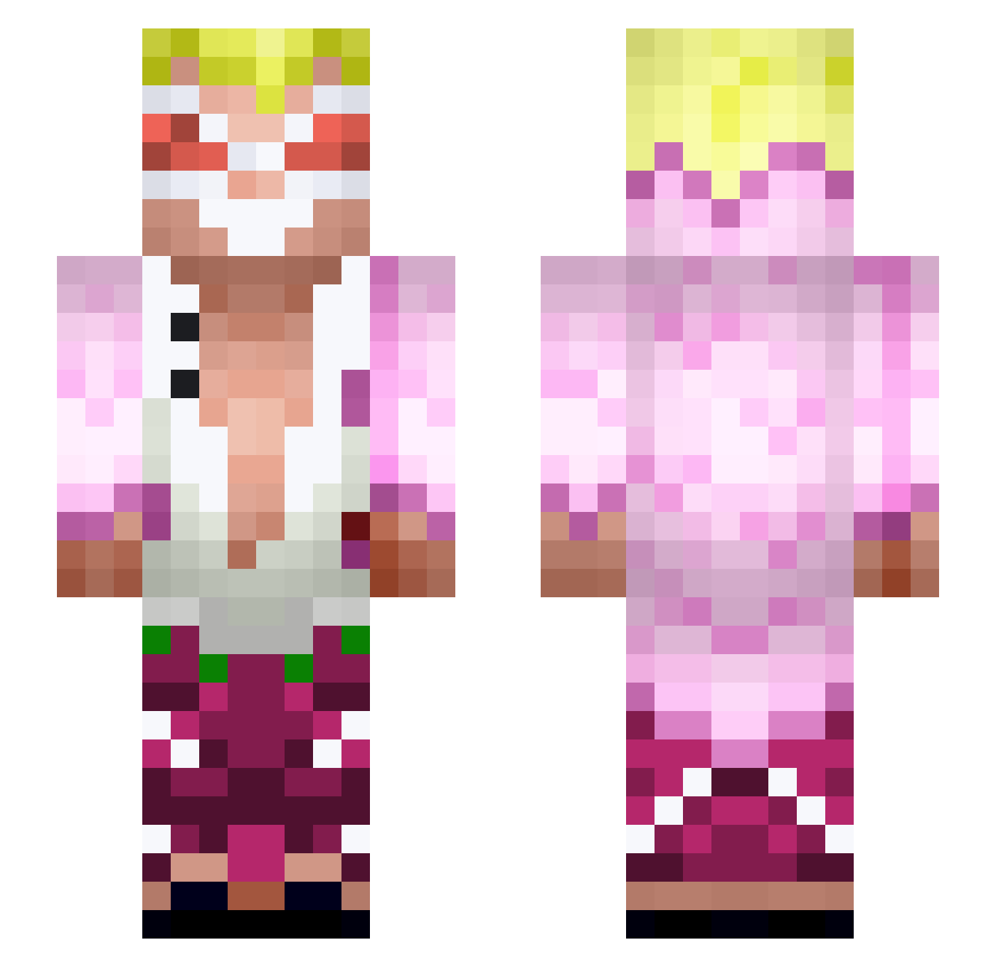 Xx_kitty_x Minecraft skin, front and back view