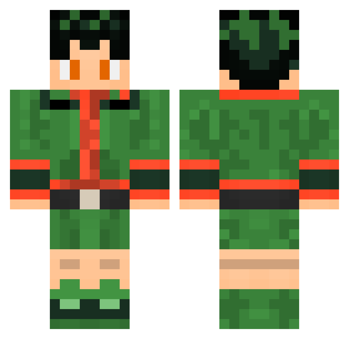 KGJRayZeN Minecraft skin, front and back view