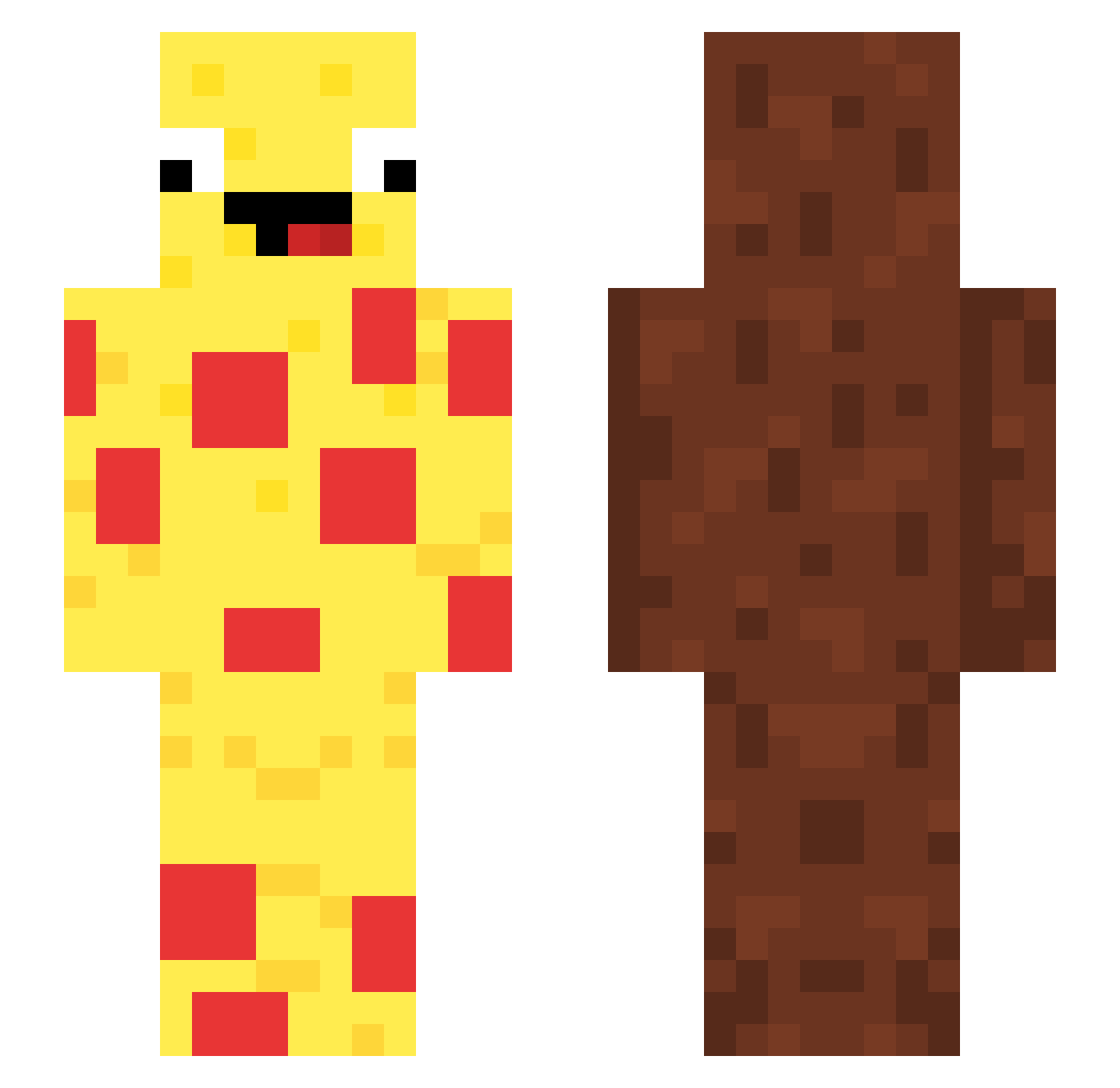 siee_ Minecraft skin, front and back view