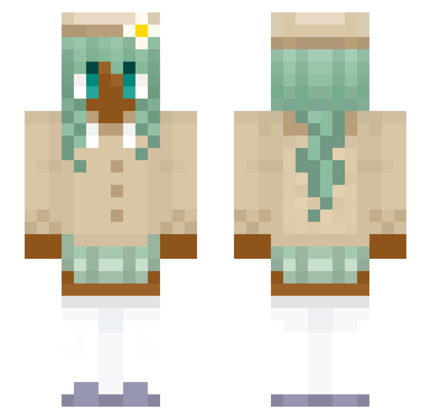 miinji04 Minecraft skin, front and back view