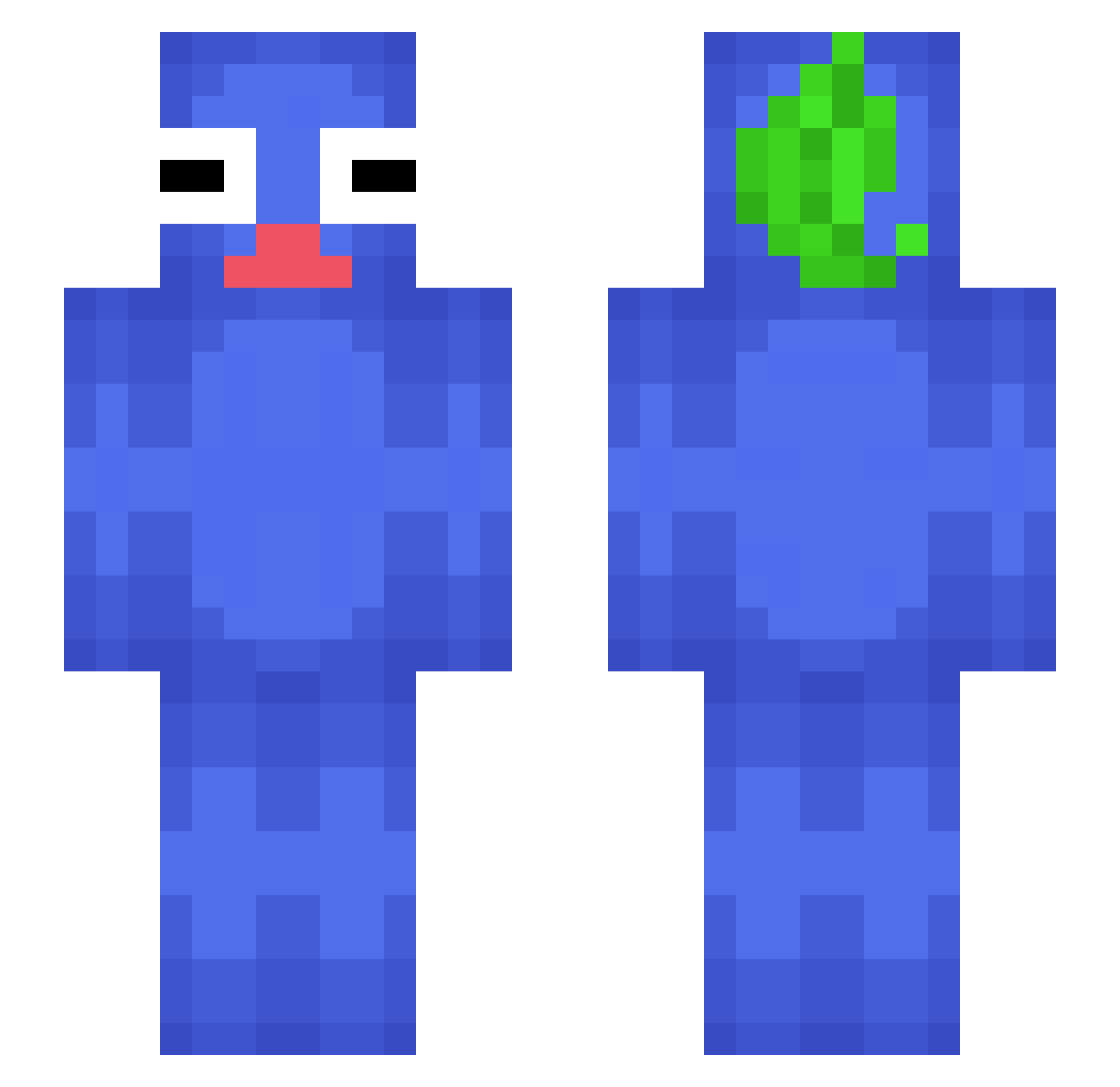 __blue_dude__ Minecraft skin, front and back view