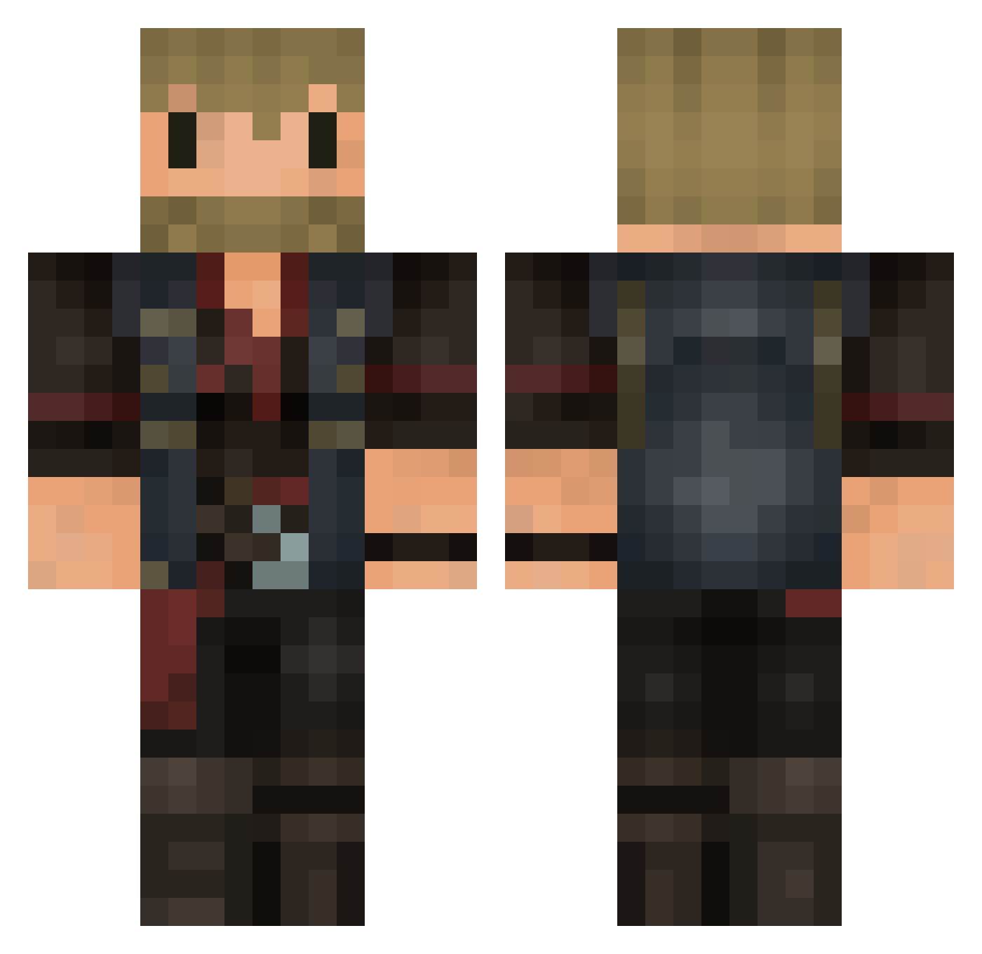 GerryBoi Minecraft skin, front and back view