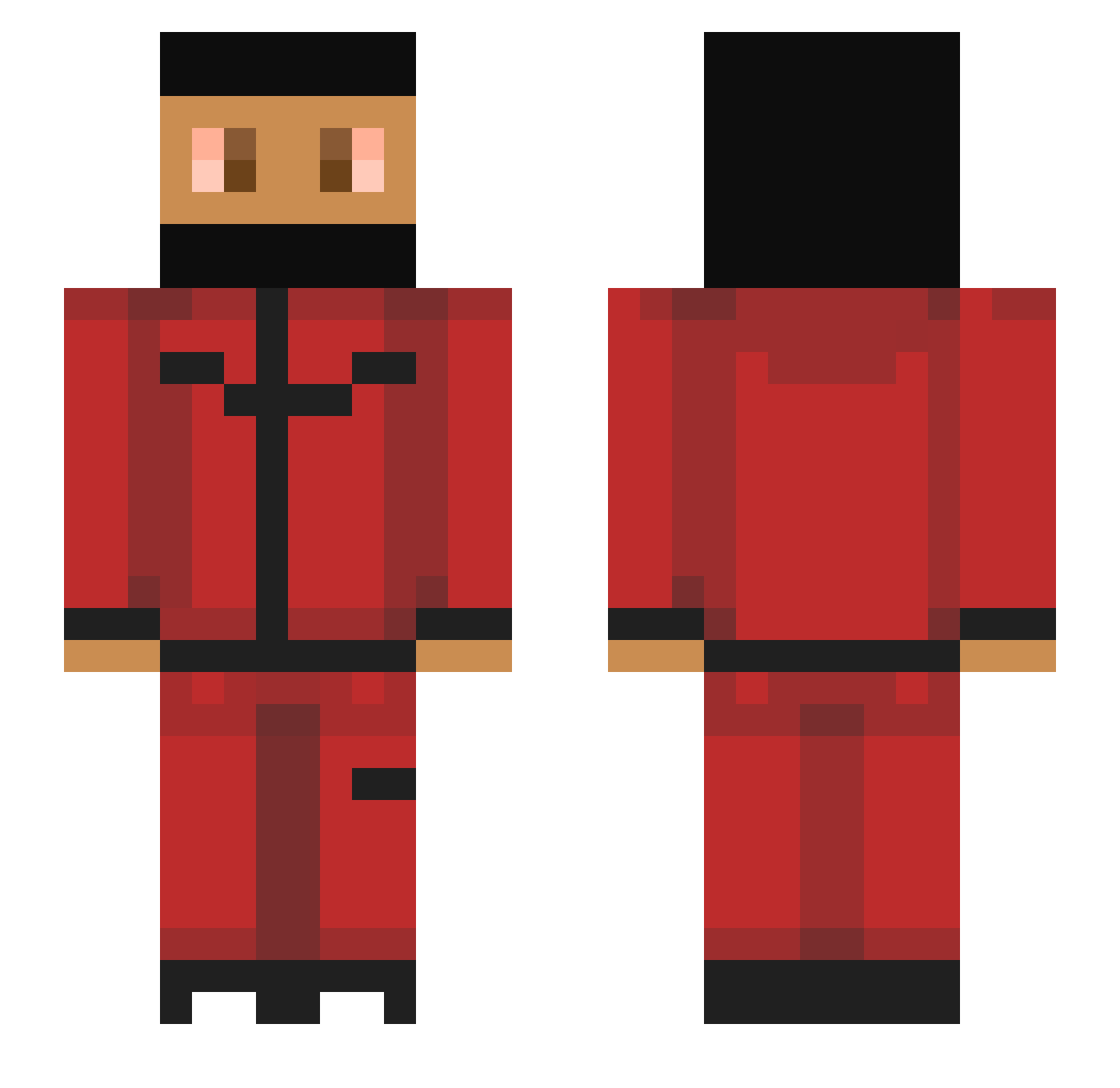 ThatsFederal Minecraft skin, front and back view