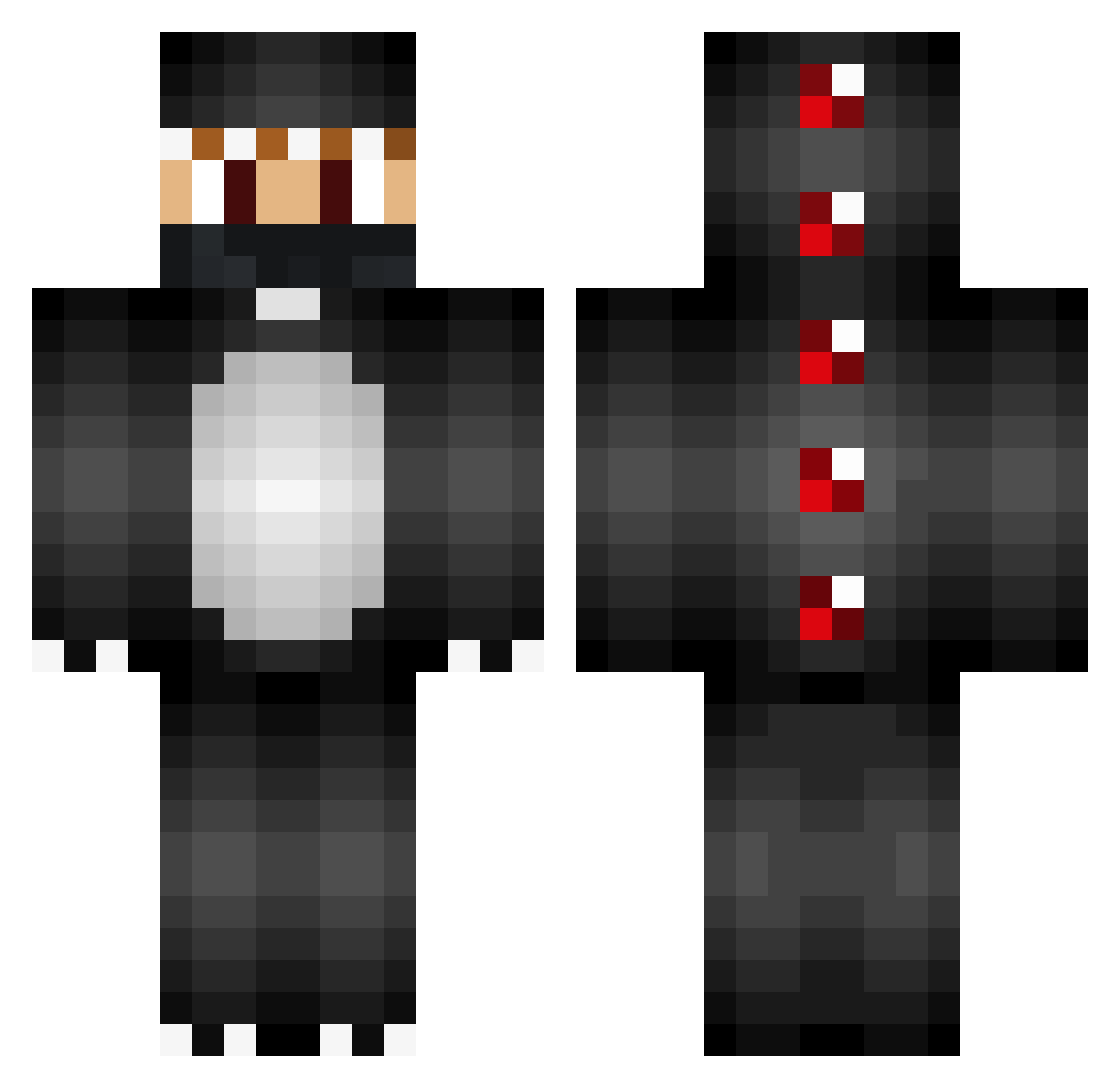 STARGAST Minecraft skin, front and back view