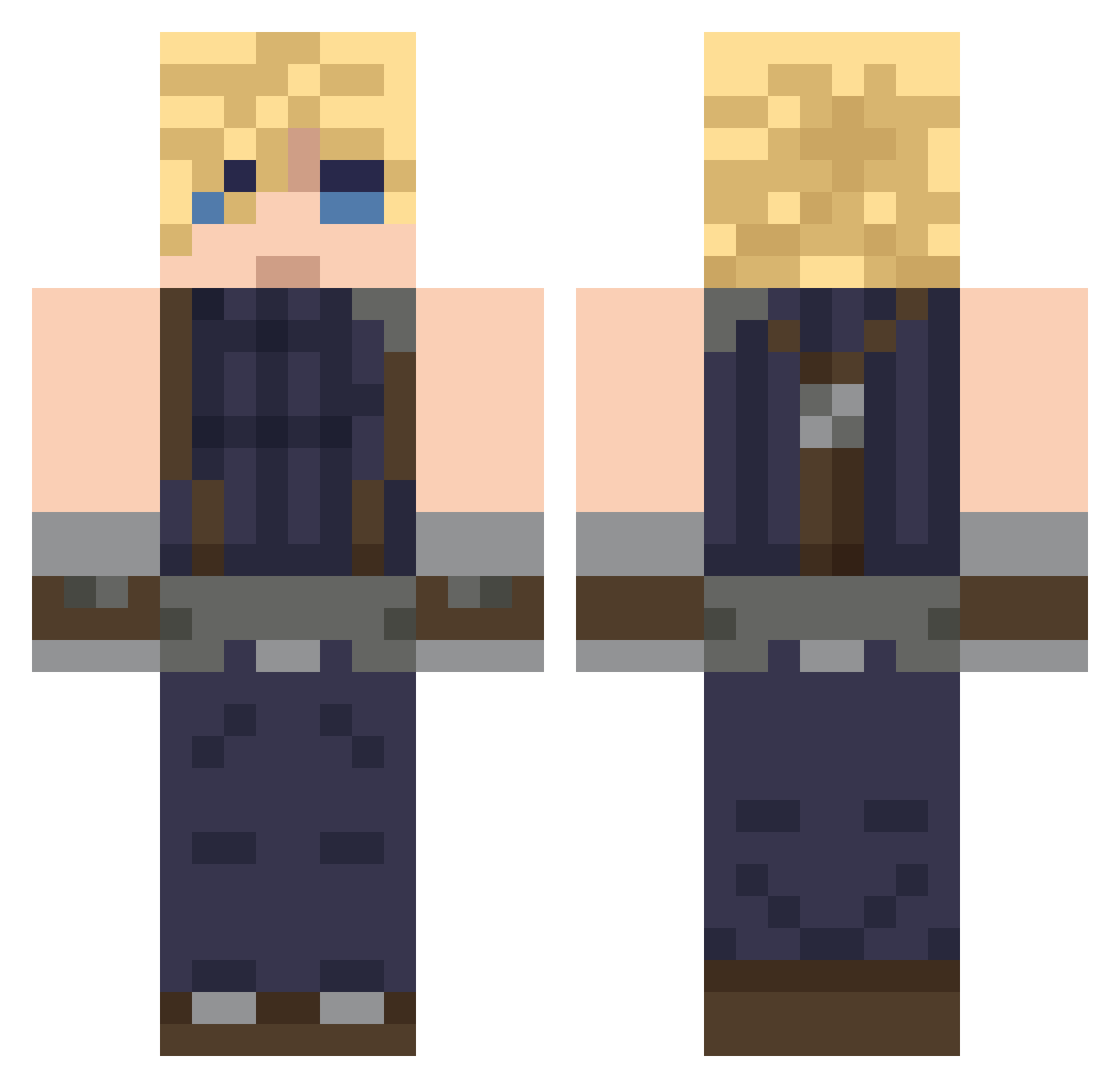 Doxie Minecraft skin, front and back view