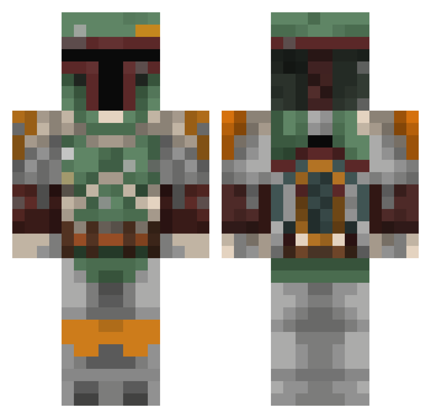 FNC_Lorys Minecraft skin, front and back view